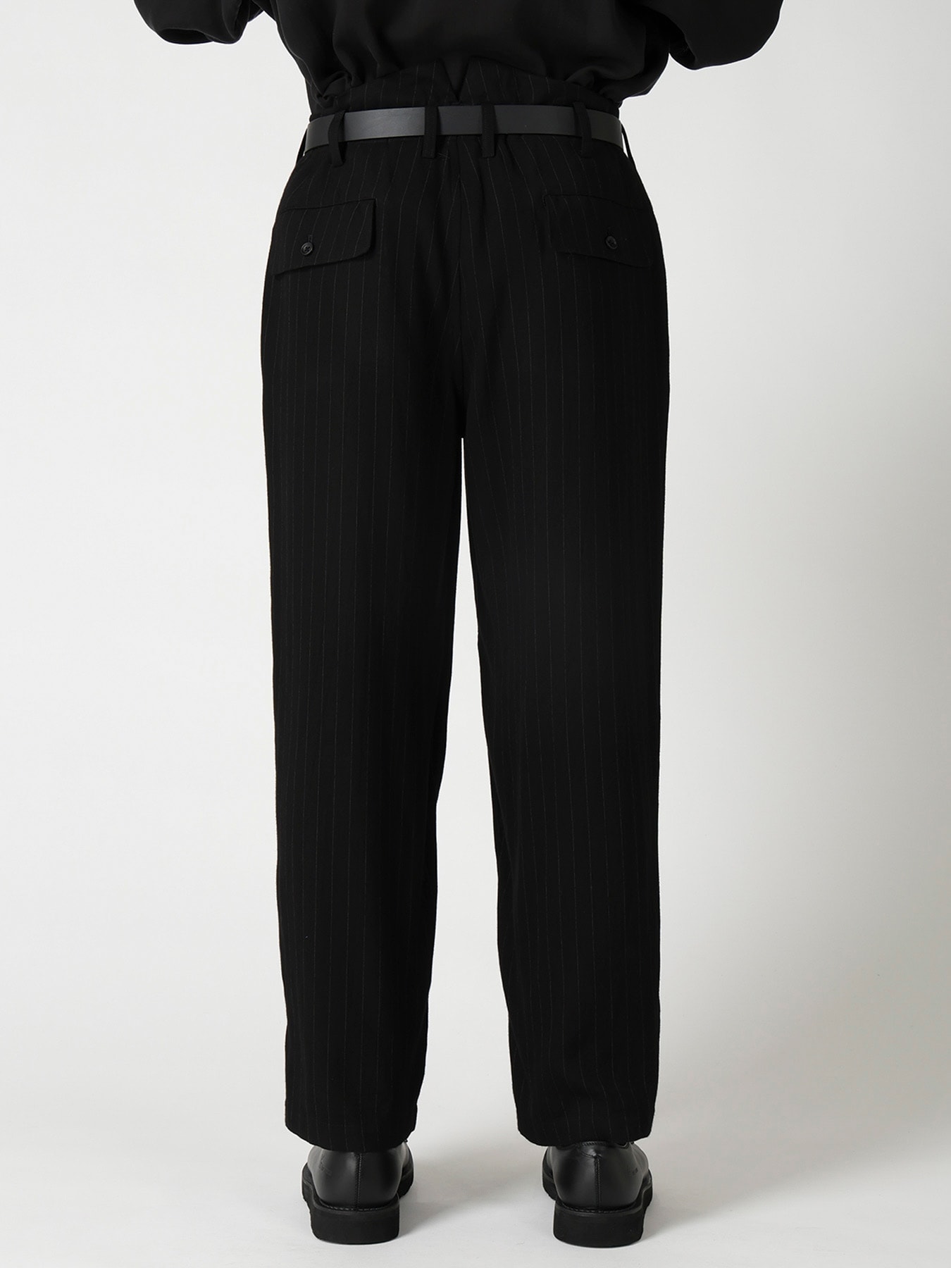 STRIPED SUSPENDER COIN POCKET PANTS