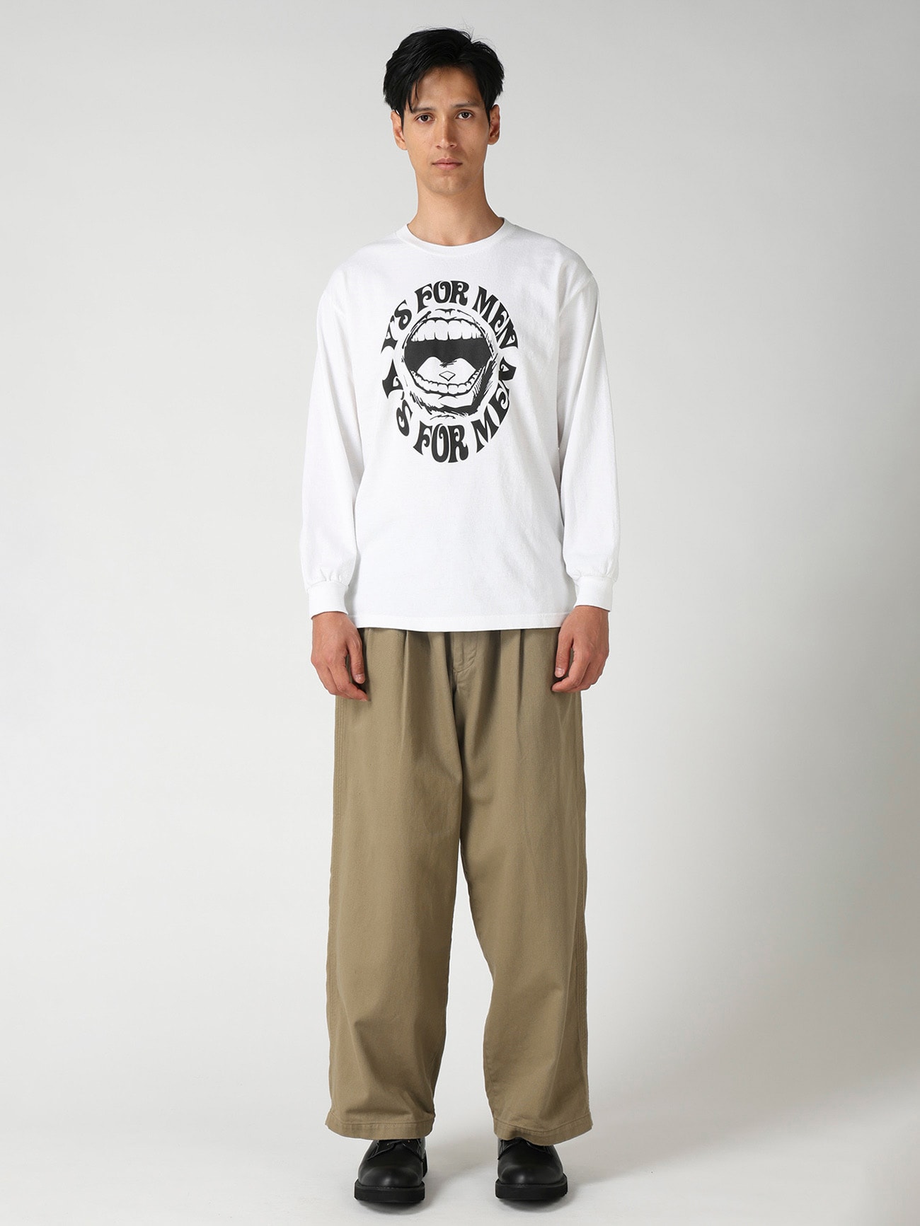 【Y's for men × MASSES】LIPS PRINT LONG SLEEVE T-SHIRT