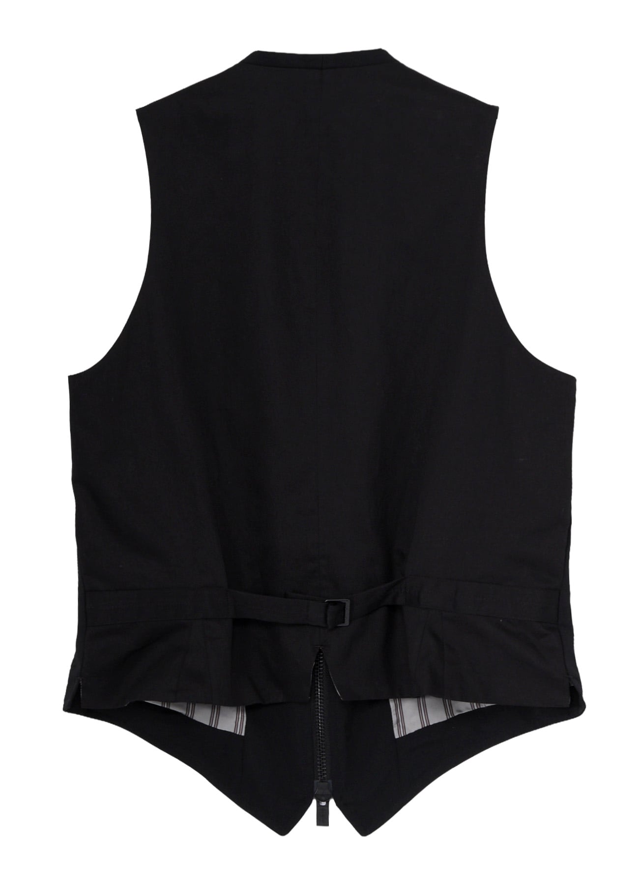 WOOL GABARDINE FRONT ZIP VEST
