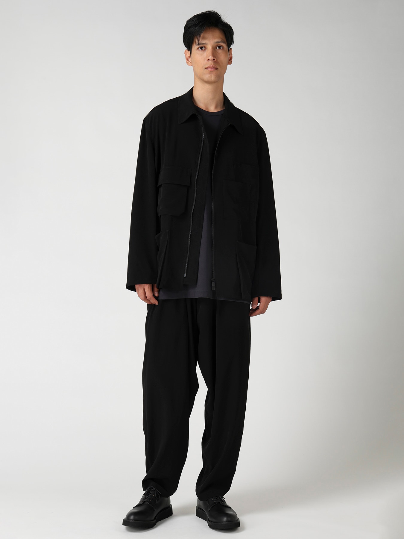 TA TUXEDO FRONT ZIP MULTI-POCKET BLOUSON