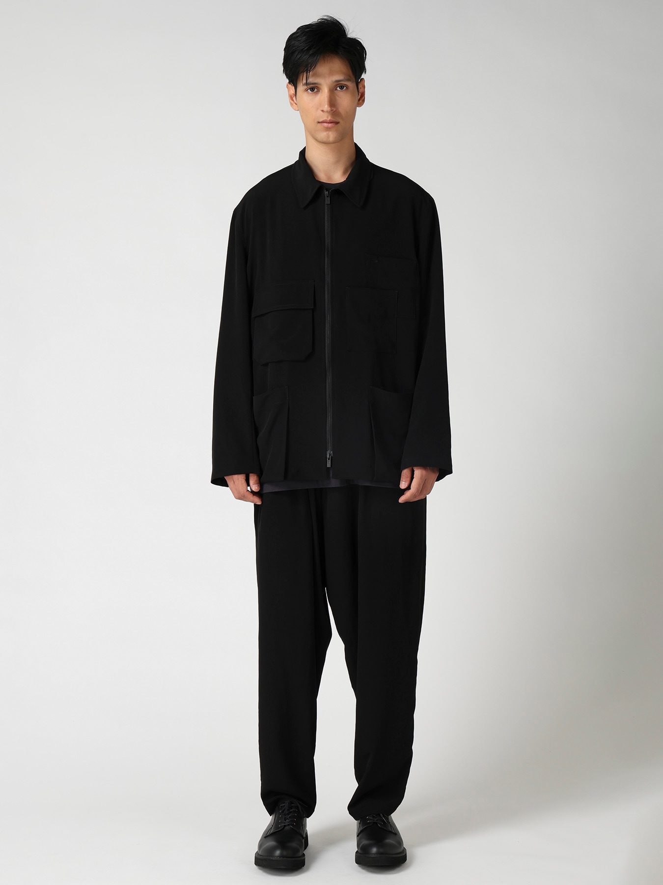 TA TUXEDO FRONT ZIP MULTI-POCKET BLOUSON