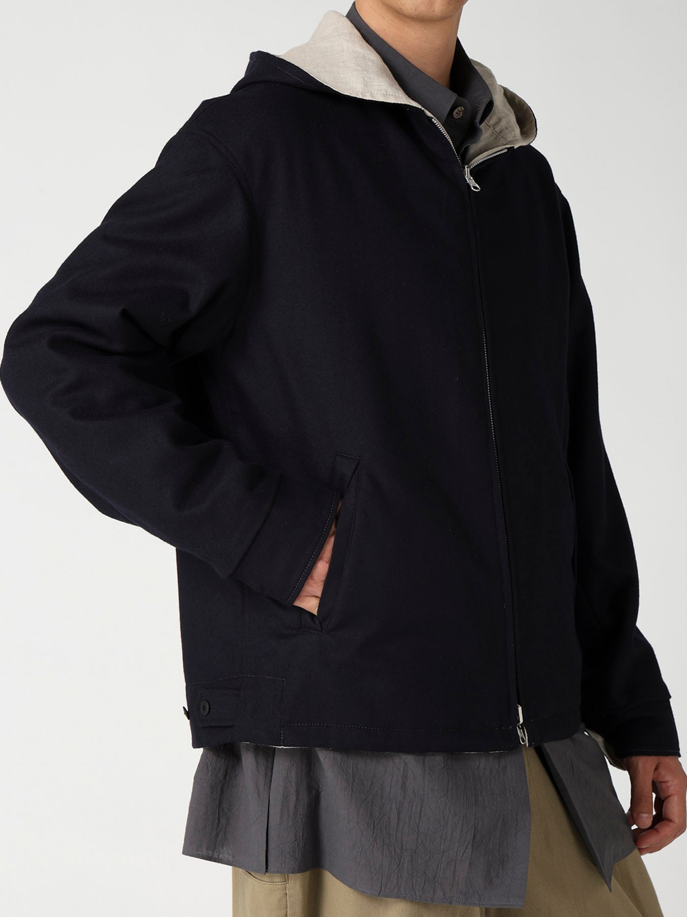 2-WAY HOODED BLOUSON