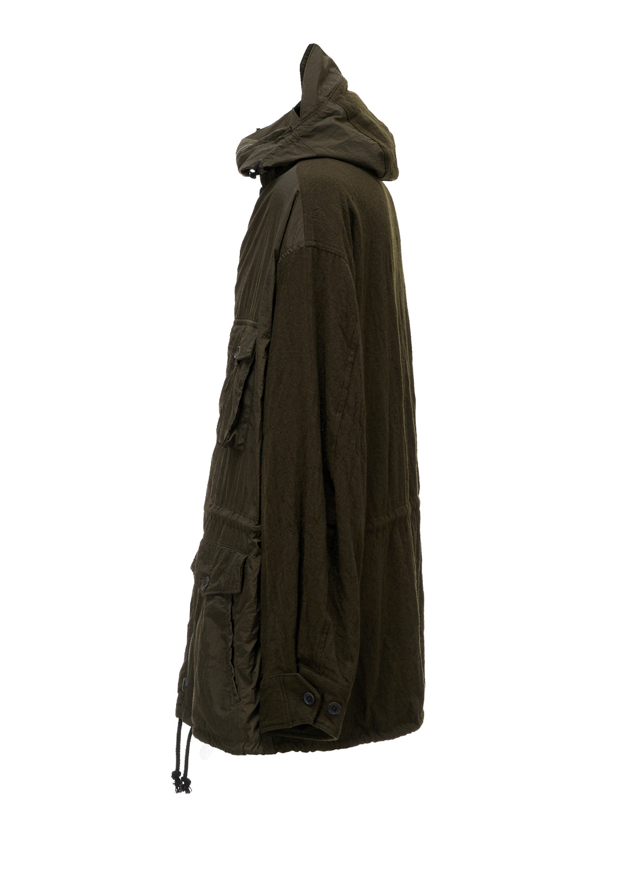 BRIM-DETAIL HOODED BLOUSON