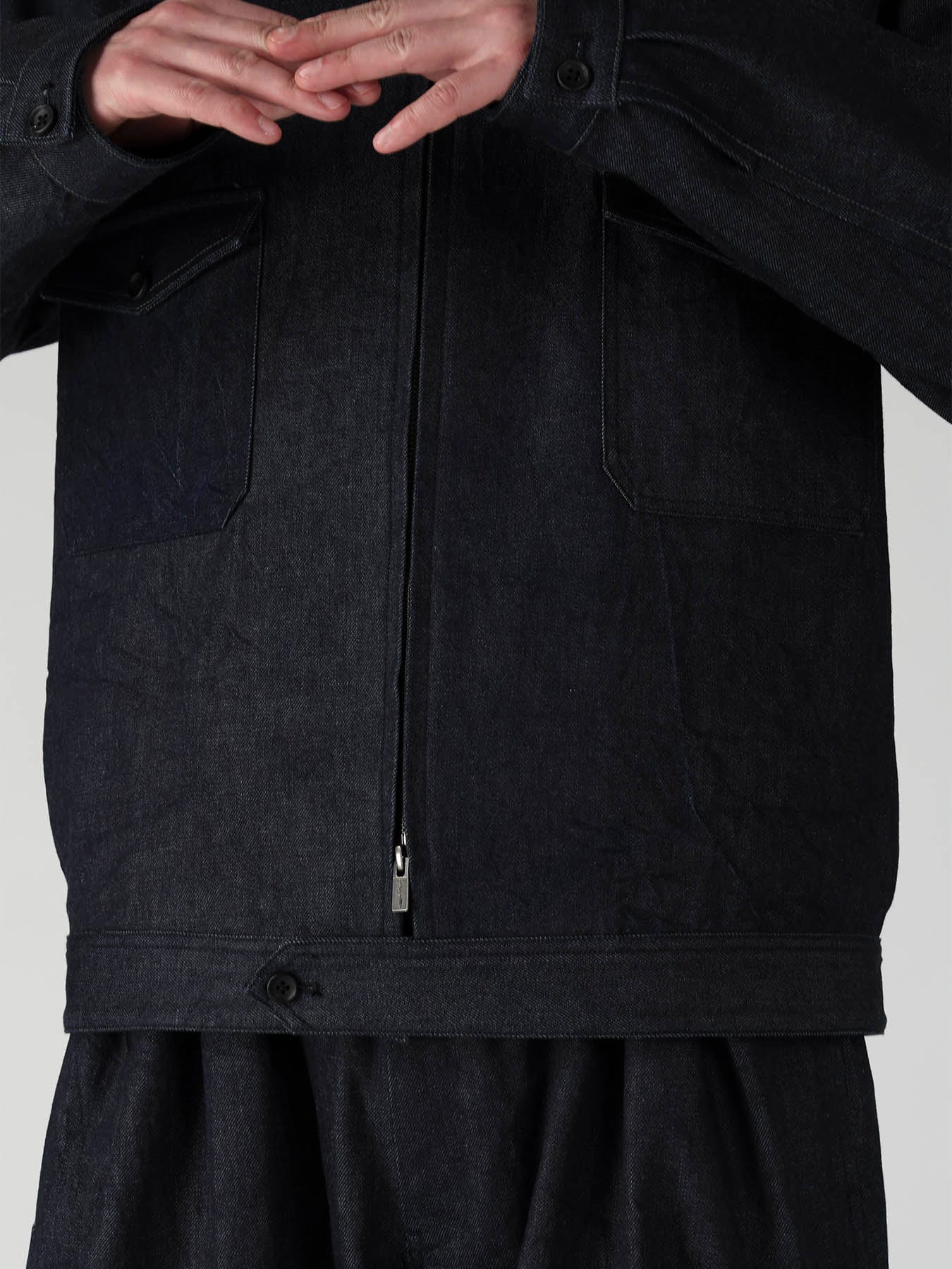 CHEST-POCKET DENIM BLOUSON