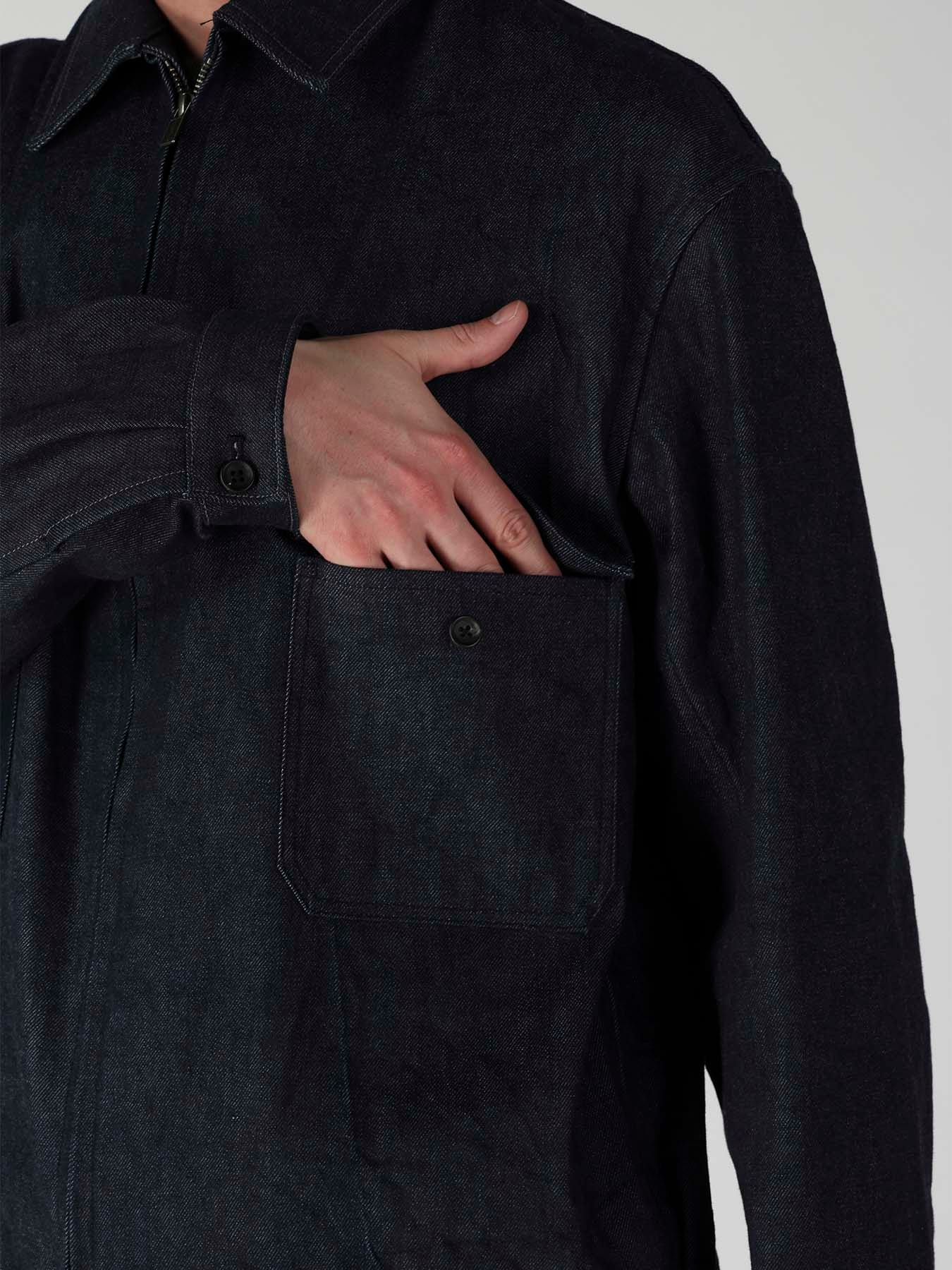 CHEST-POCKET DENIM BLOUSON