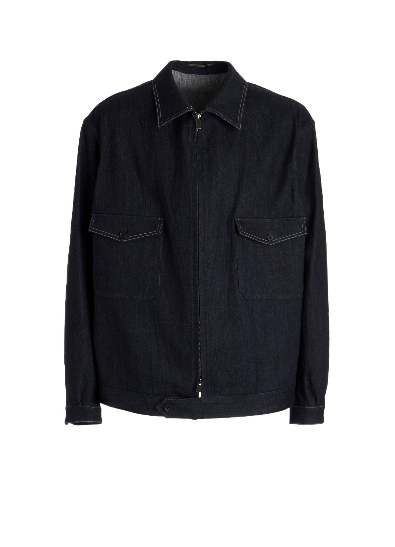 CHEST-POCKET DENIM BLOUSON