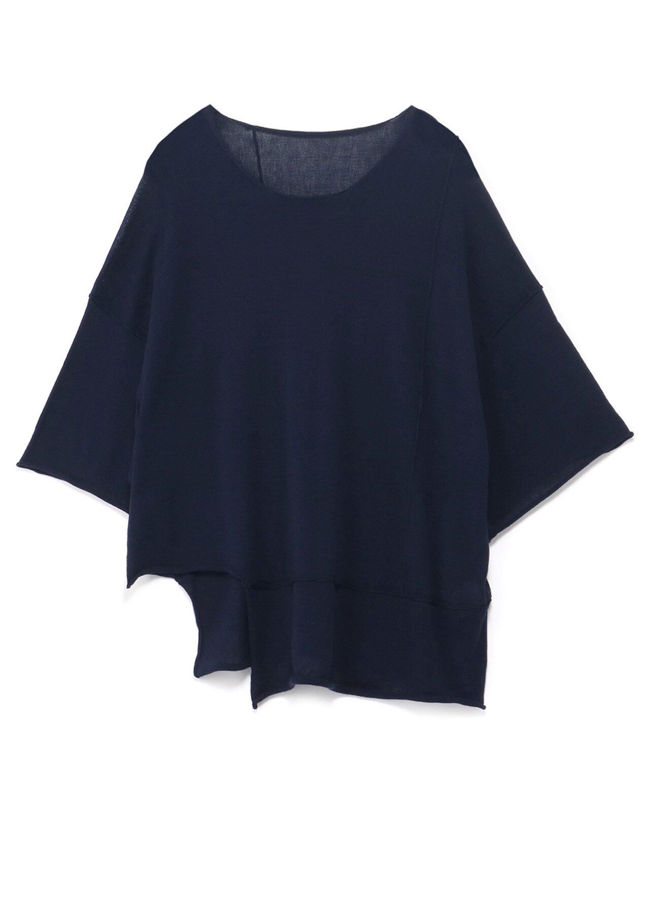 天竺度甘 段違いプルオーバーニット