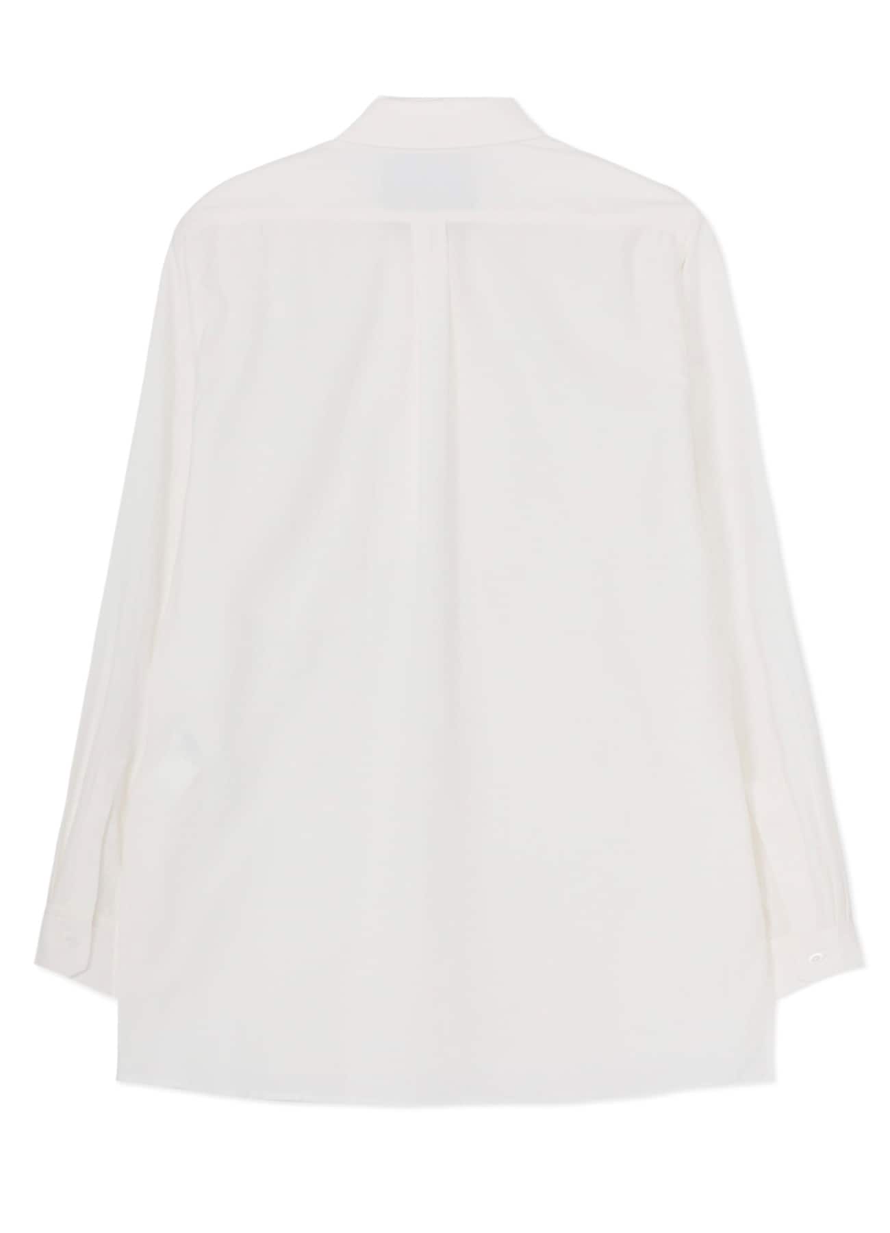 COTTON TWILL FRONT PLEATED DETAIL SHIRT(S White): power of the 