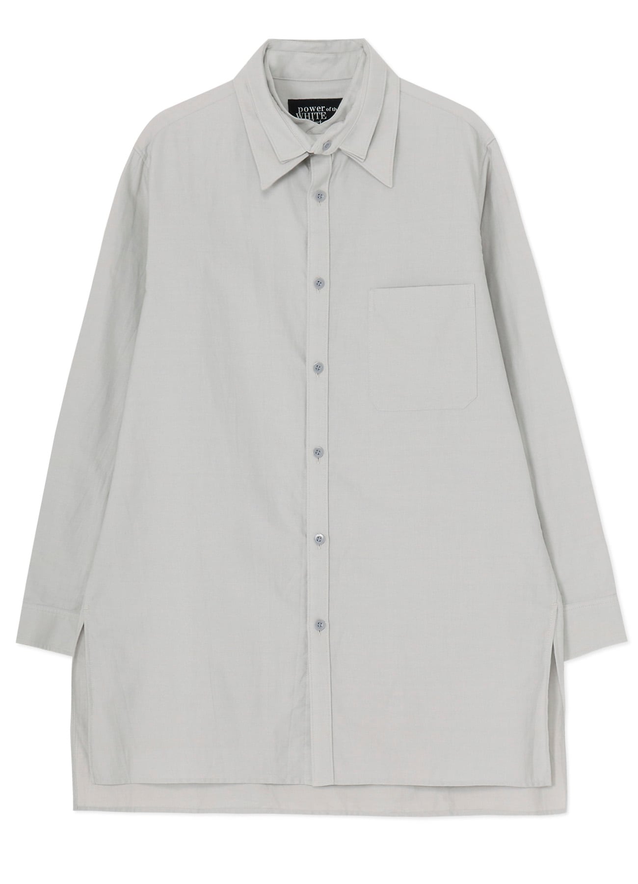 COTTON TWILL DETACHABLE COLLAR SHIRT