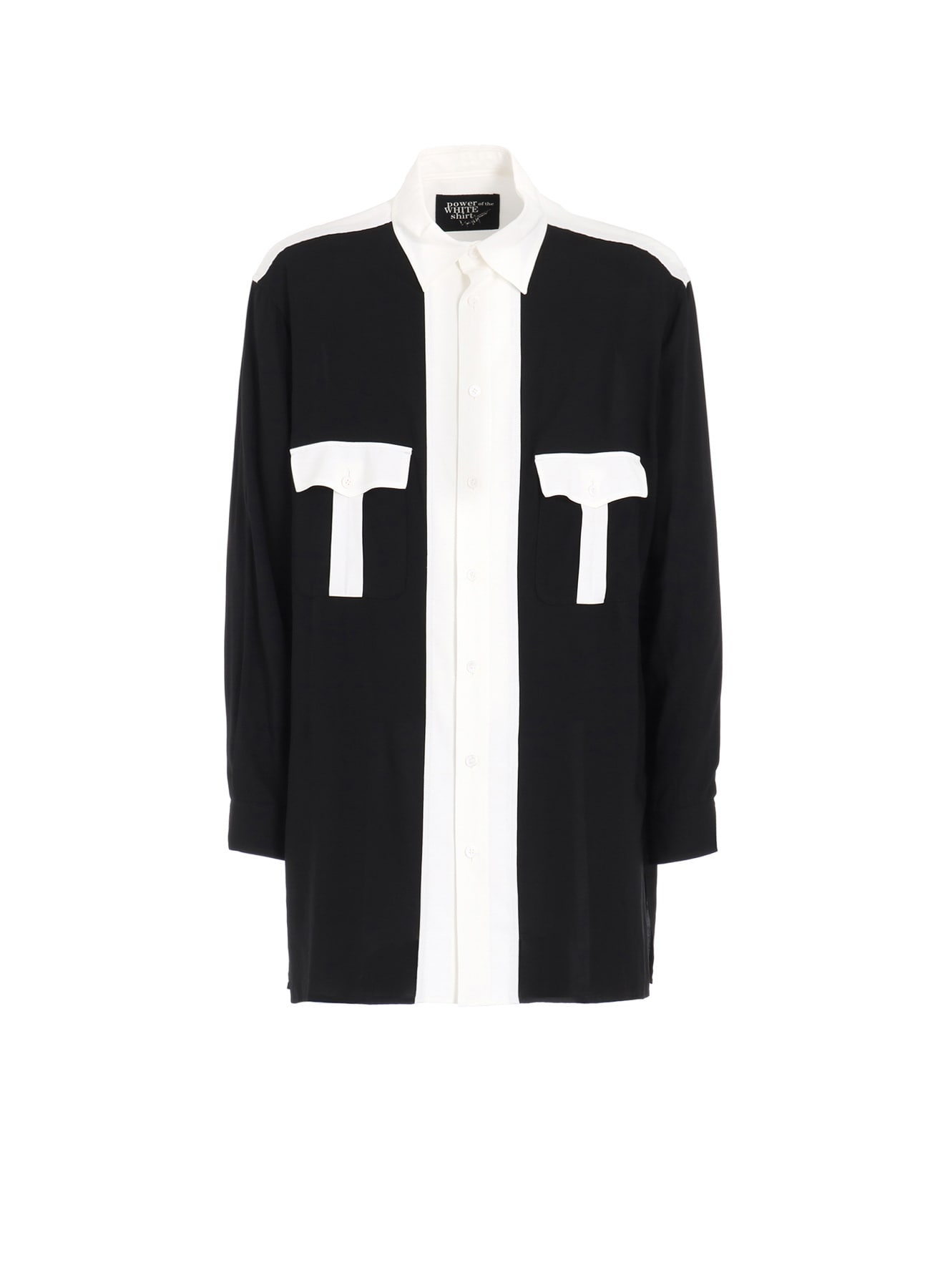 RAYON MONOCHROME FRONT PATCH SHIRT