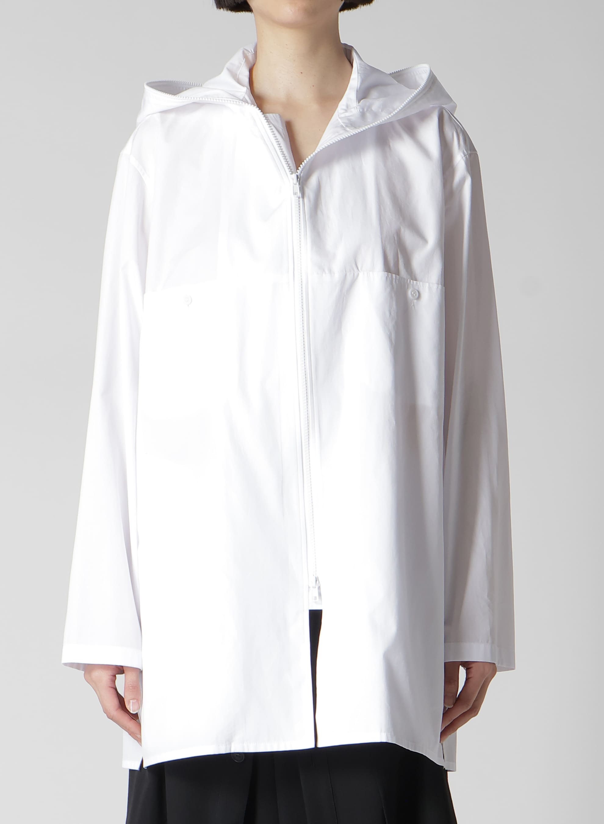 P・100/2 BROAD ZIP UP HOODIE SHIRT