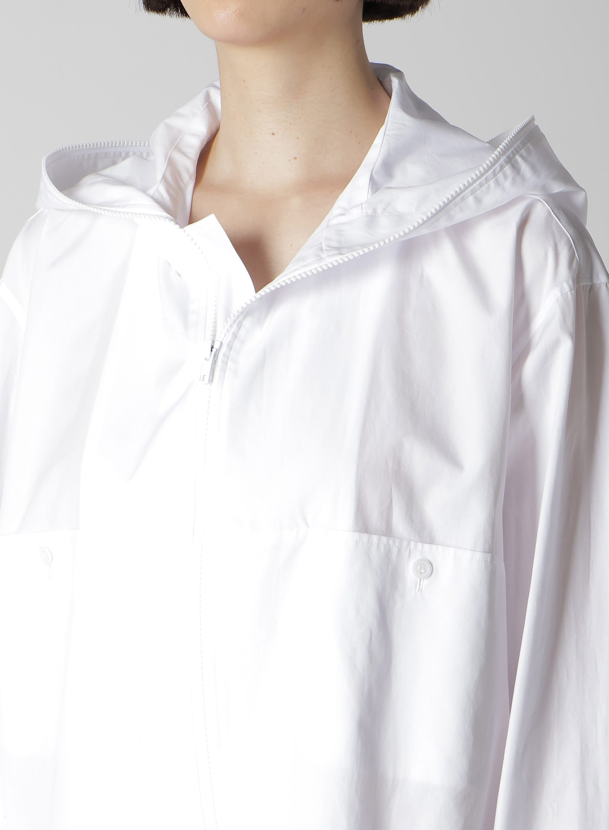 P・100/2 BROAD ZIP UP HOODIE SHIRT
