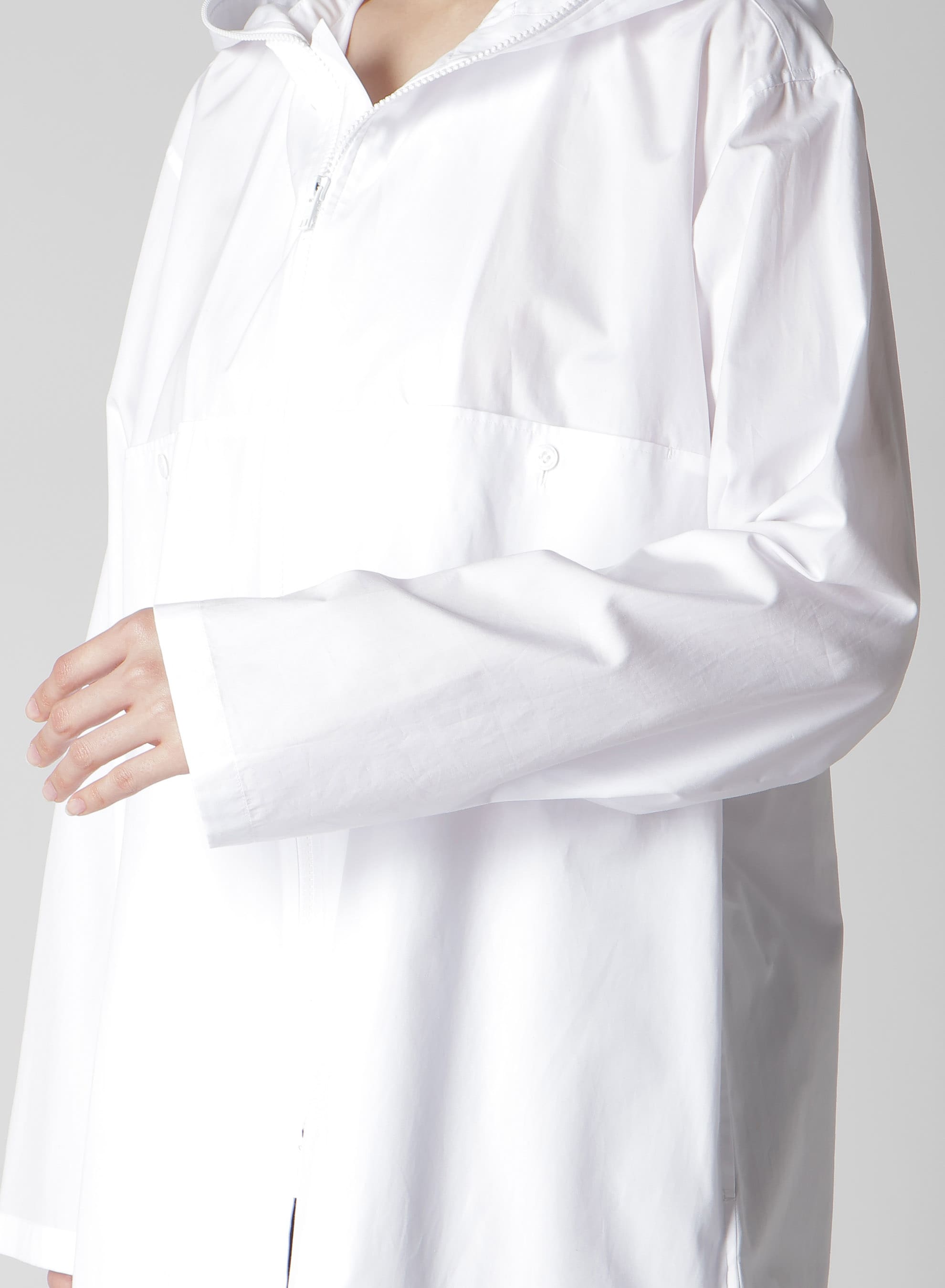P・100/2 BROAD ZIP UP HOODIE SHIRT