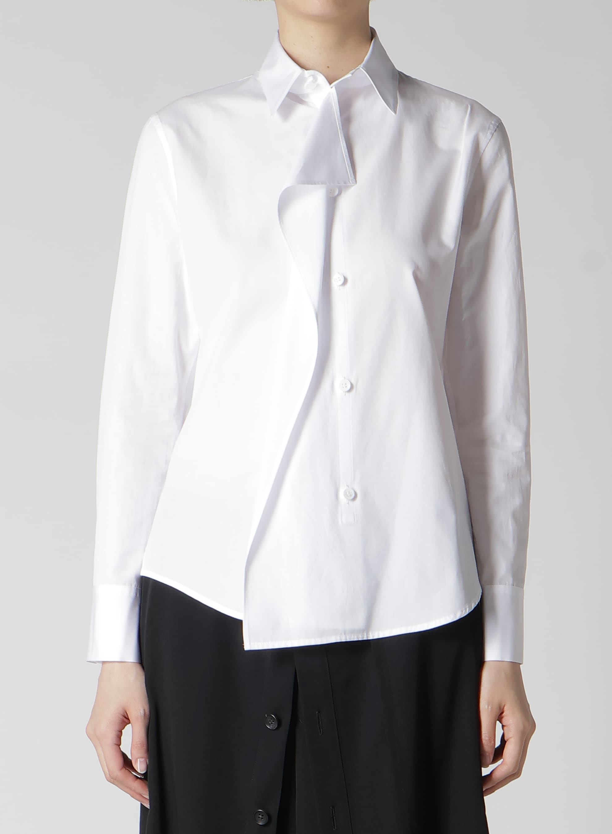 P・100/2 BROAD RUFFLE DETAIL SHIRT