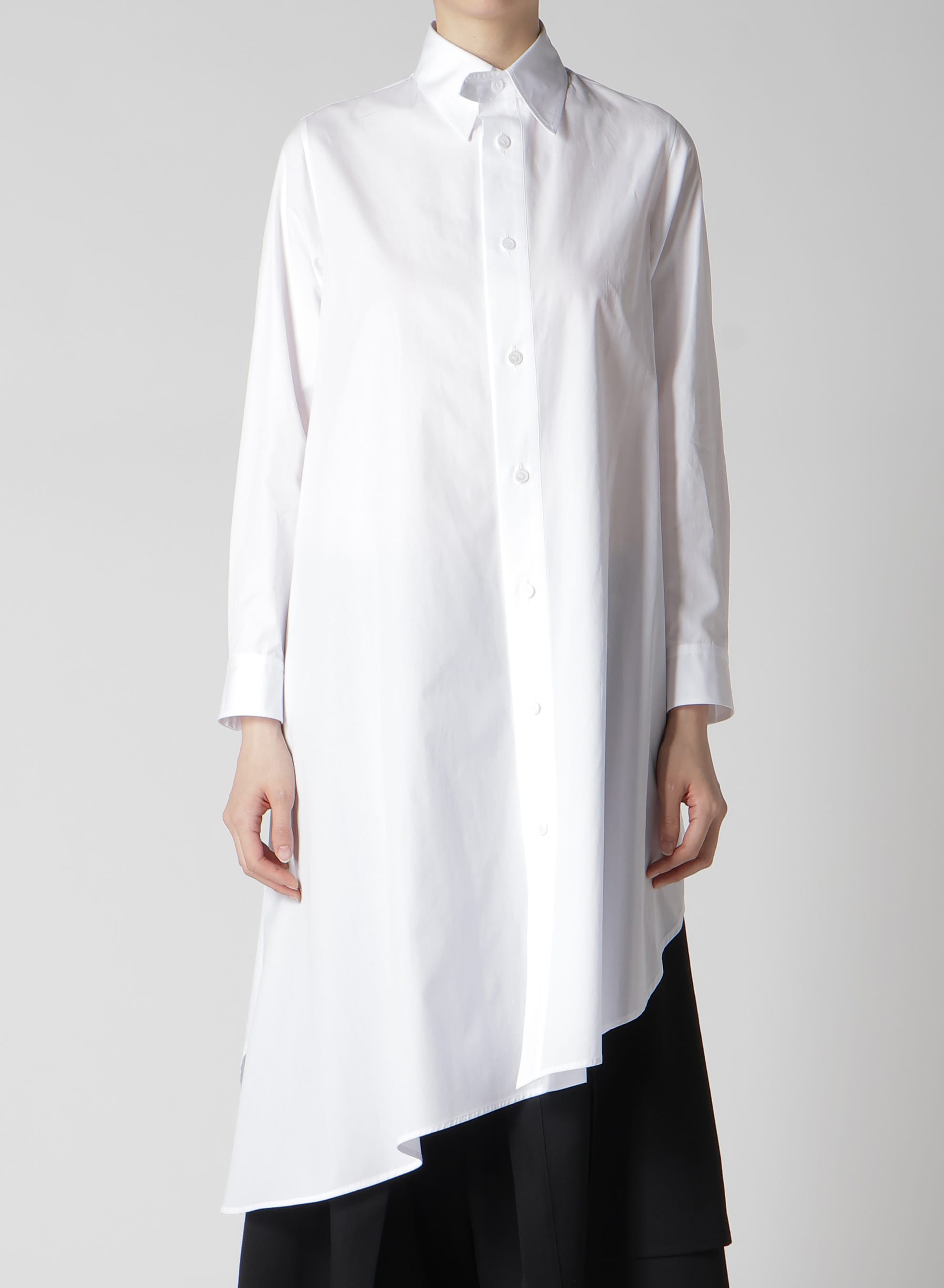 P・100/2 BROAD FLARE LONG DRESS SHIRT