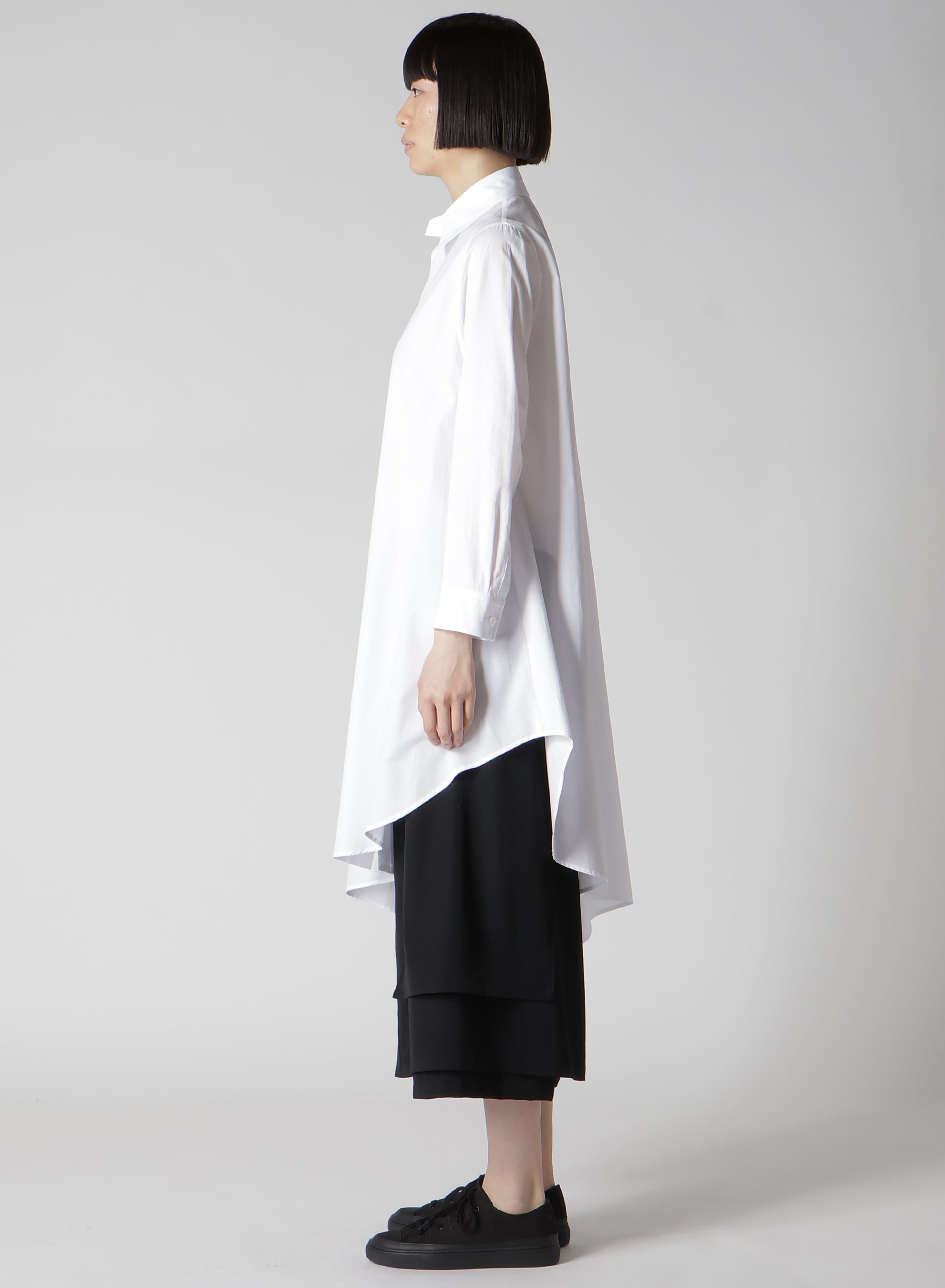 P・100/2 BROAD FLARE LONG DRESS SHIRT