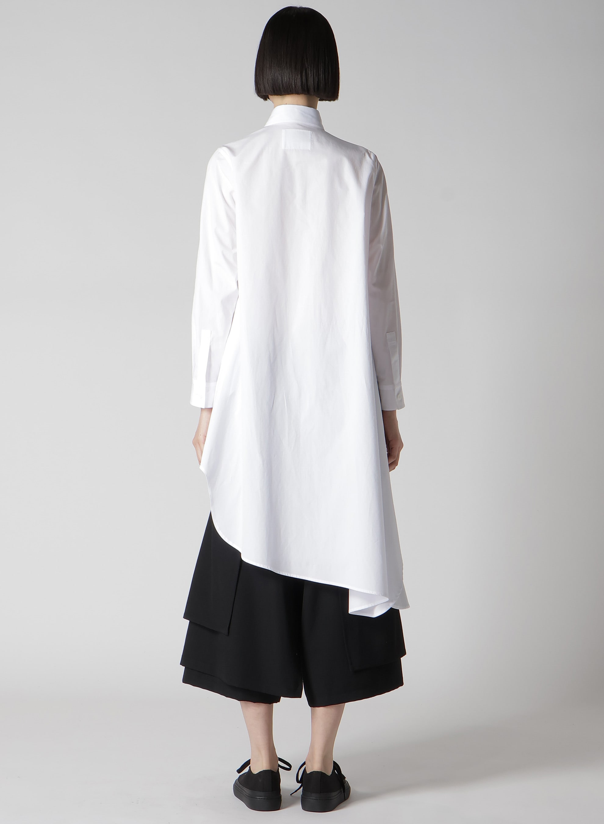 P・100/2 BROAD FLARE LONG DRESS SHIRT
