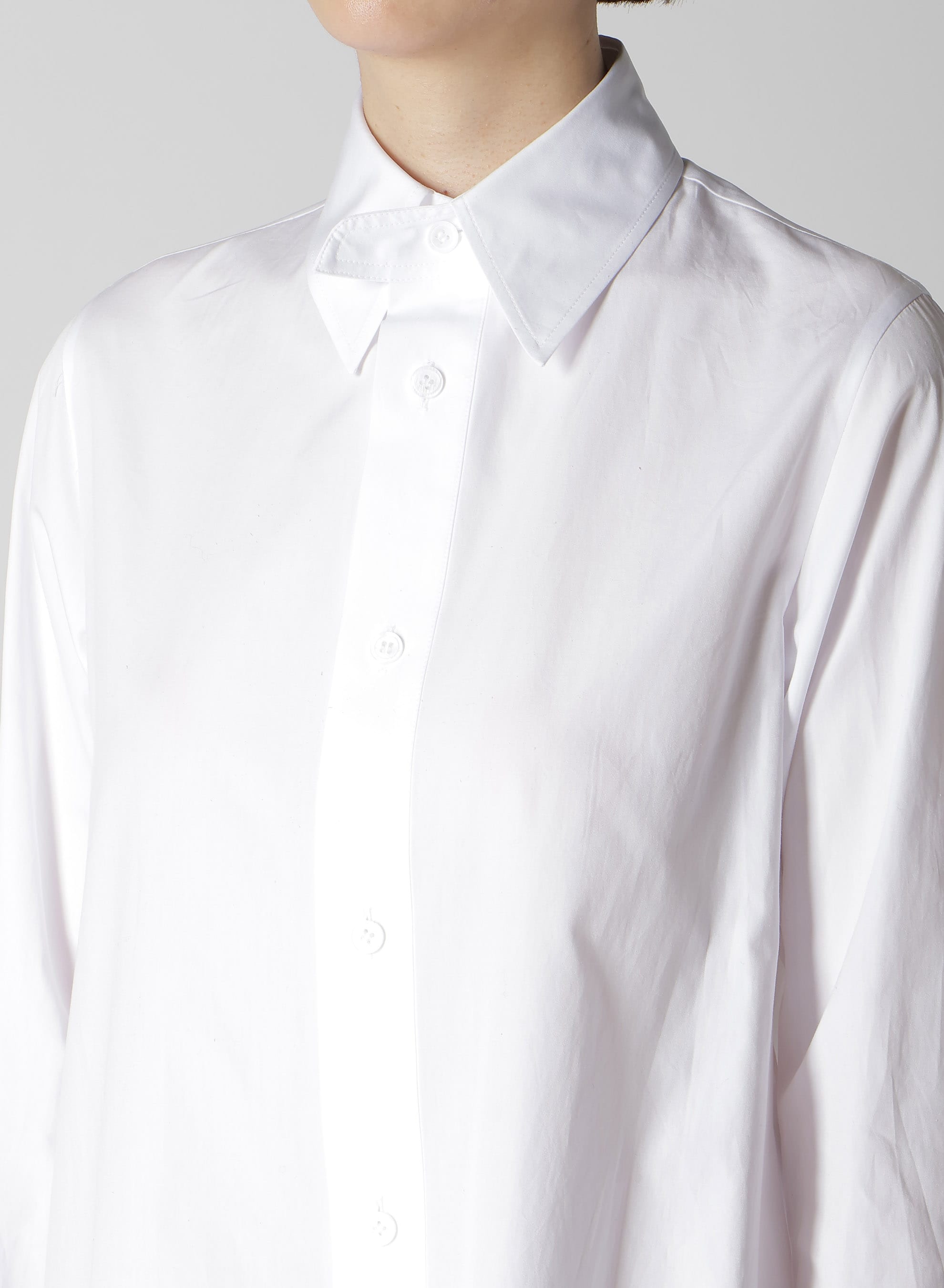 P・100/2 BROAD FLARE LONG DRESS SHIRT