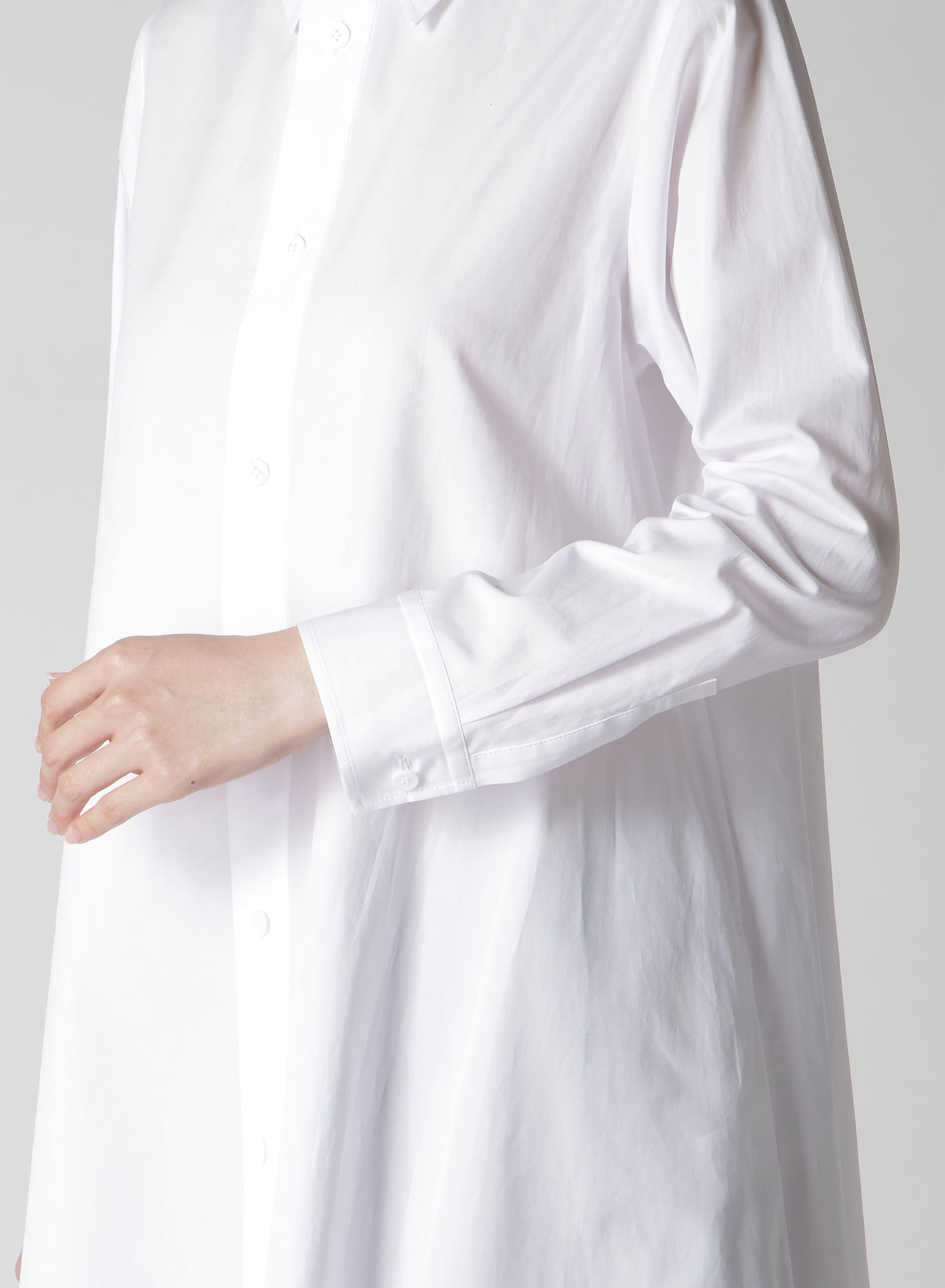 P・100/2 BROAD FLARE LONG DRESS SHIRT