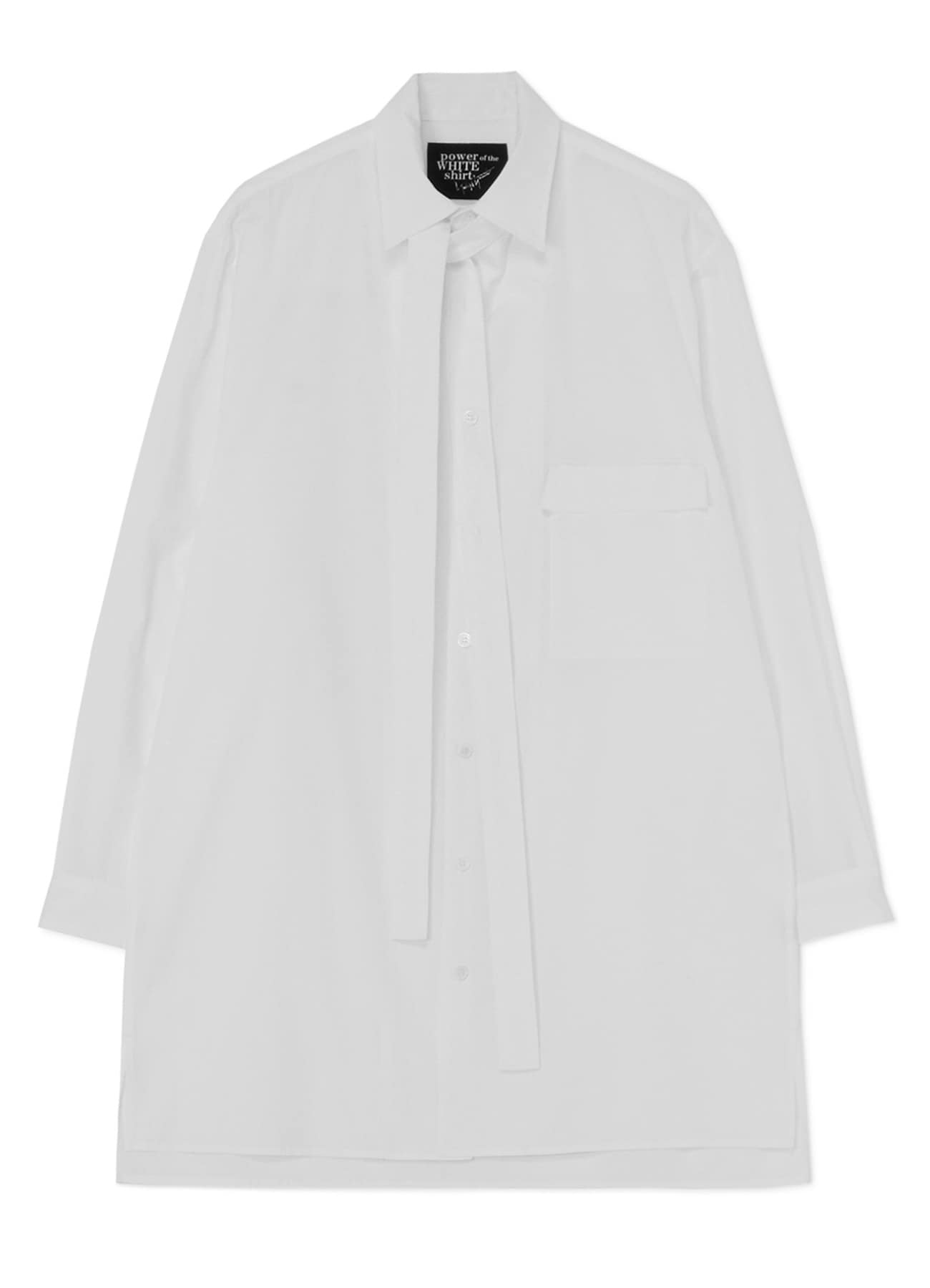 P・100/2 BROAD M-LONG COLLAR B(S White): power of the WHITE shirt