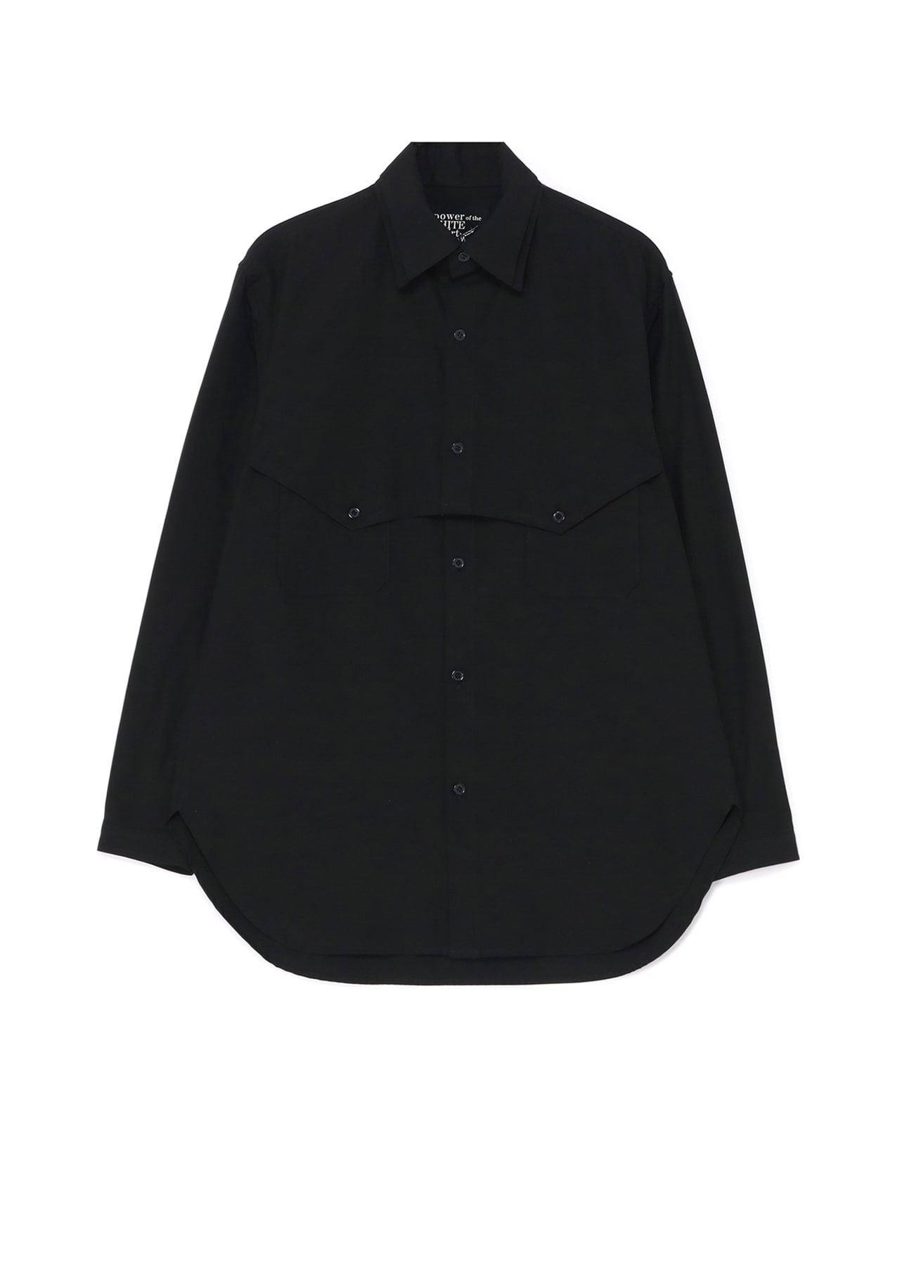 100/2 COTTON BROADCLOTH BLOUSE WITH FRONT YOKE PANEL