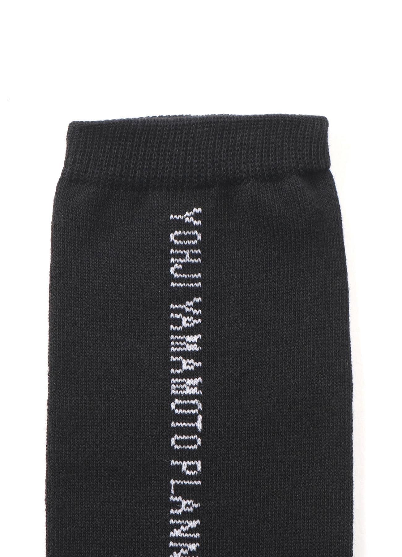 COTTON PLAIN STITCH「BLACK IS MODEST」LINE SOCKS