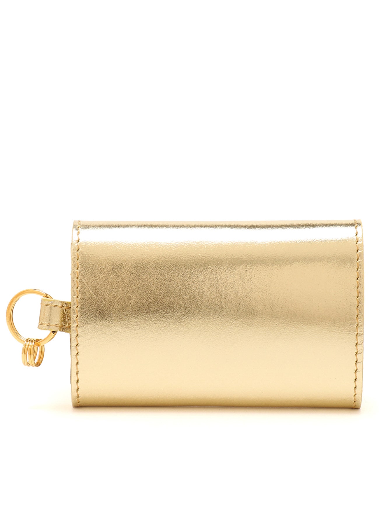 【11/21～11/25 Y's OMOTESANDO 先行販売】GOLD FOIL PRINT LEATHER TRI-FOLD MINI WALLET