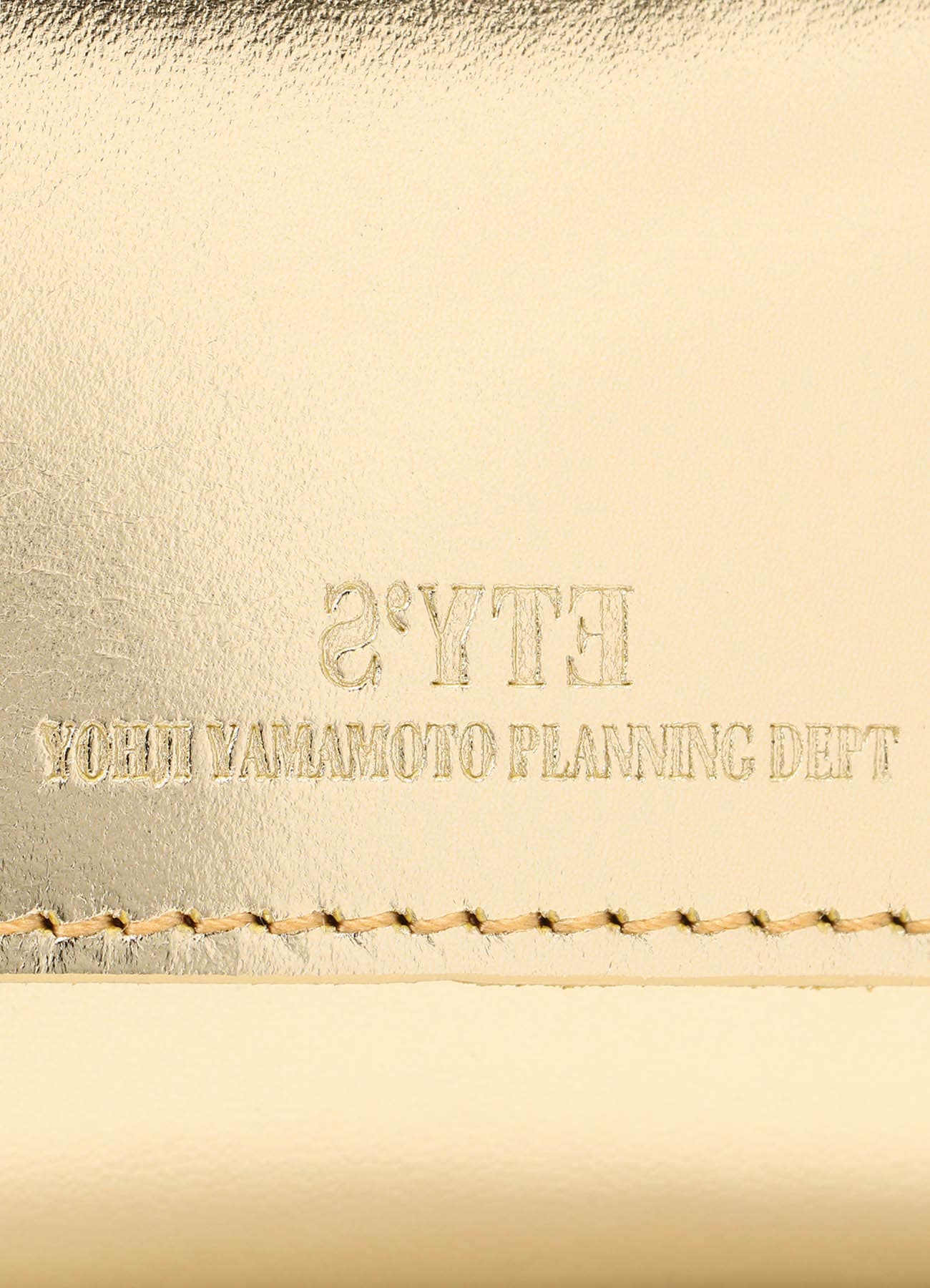 【11/21～11/25 Y's OMOTESANDO 先行販売】GOLD FOIL PRINT LEATHER TRI-FOLD MINI WALLET