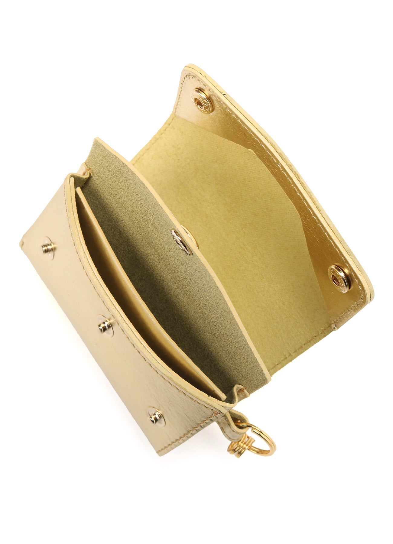 【11/21～11/25 Y's OMOTESANDO 先行販売】GOLD FOIL PRINT LEATHER TRI-FOLD MINI WALLET