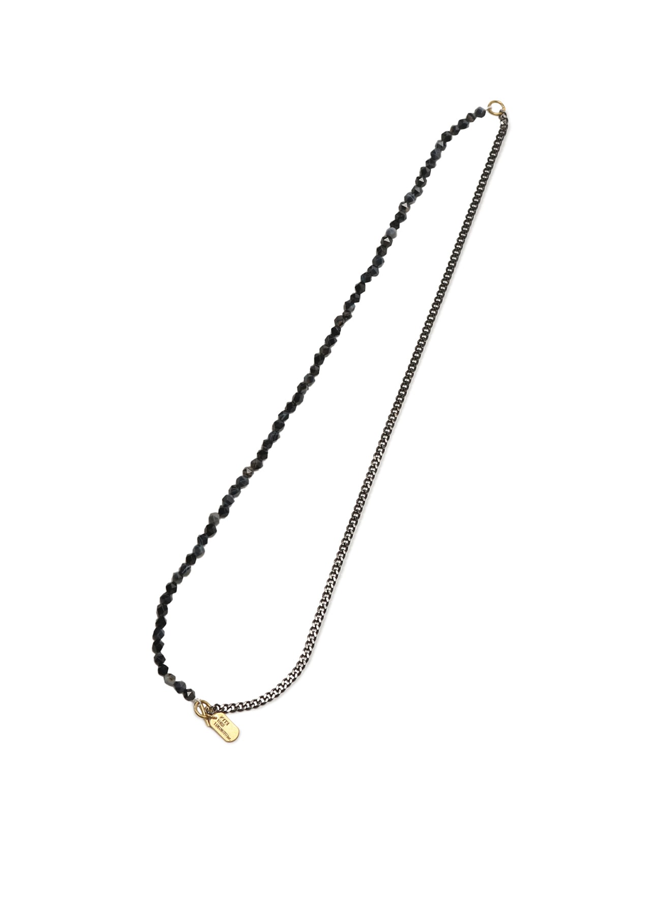 ONYX BRASS CHAIN NECKLACE BRACELET