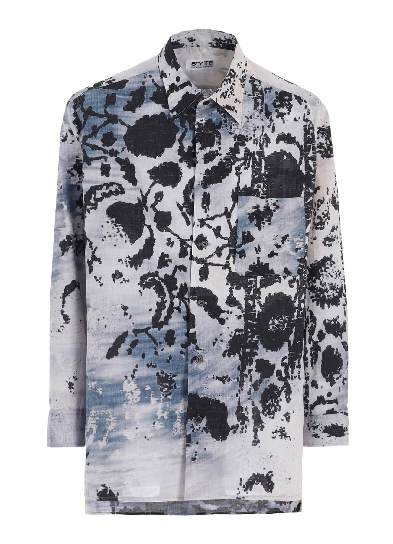 FLORAL PRINT LOOSE-FIT REGULAR COLLAR SHIRT