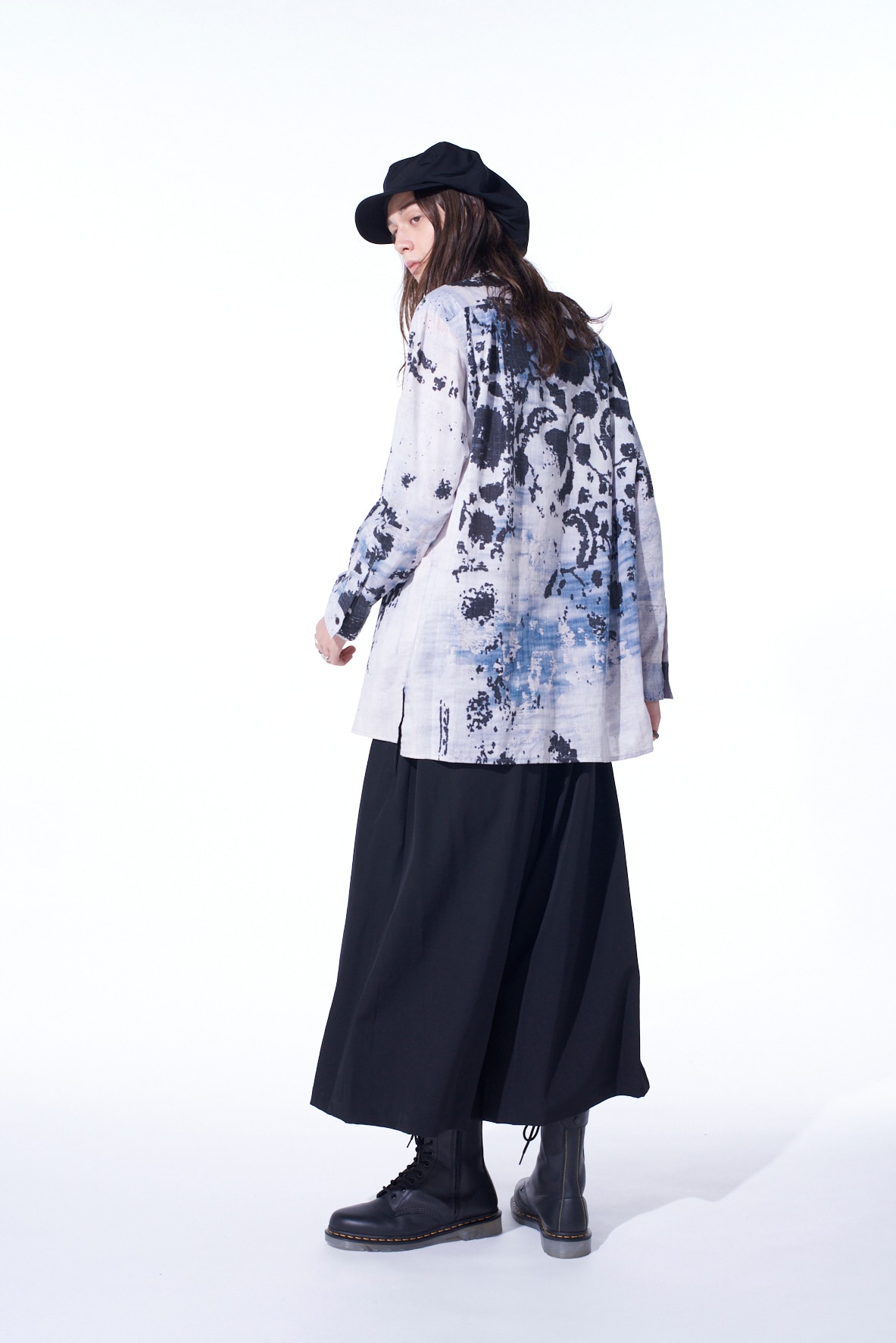 FLORAL PRINT LOOSE-FIT REGULAR COLLAR SHIRT