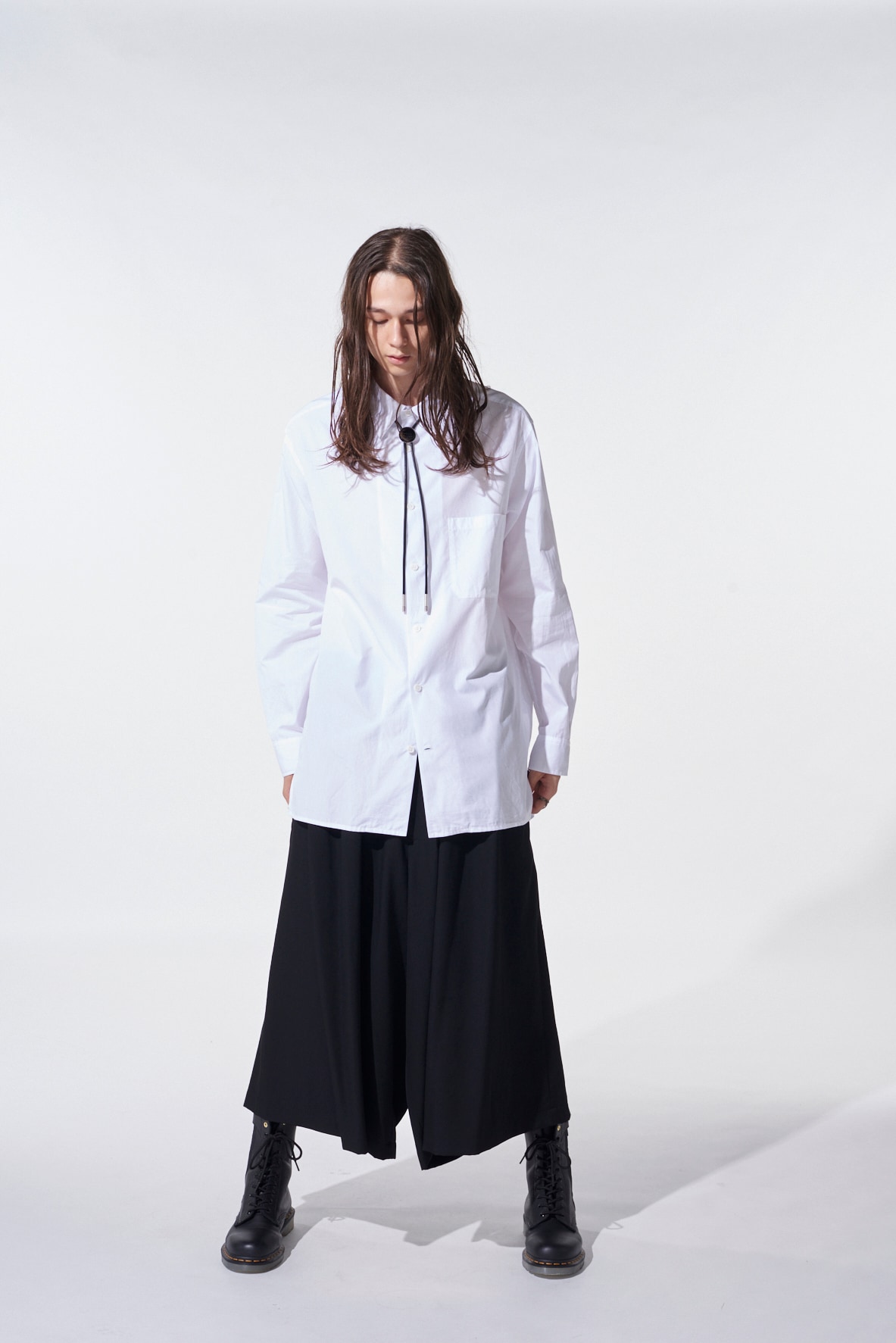 【11/21～11/25 Y's OMOTESANDO 先行販売】COTTON BROAD LOOSE-FIT REGULAR COLLAR SHIRT