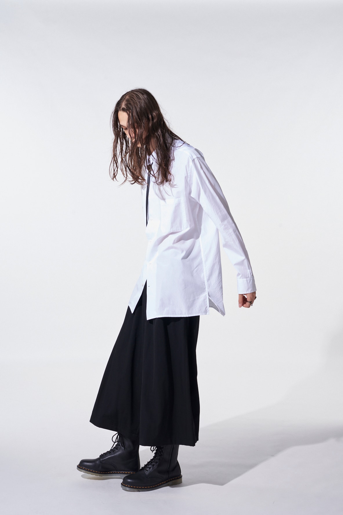 【11/21～11/25 Y's OMOTESANDO 先行販売】COTTON BROAD LOOSE-FIT REGULAR COLLAR SHIRT