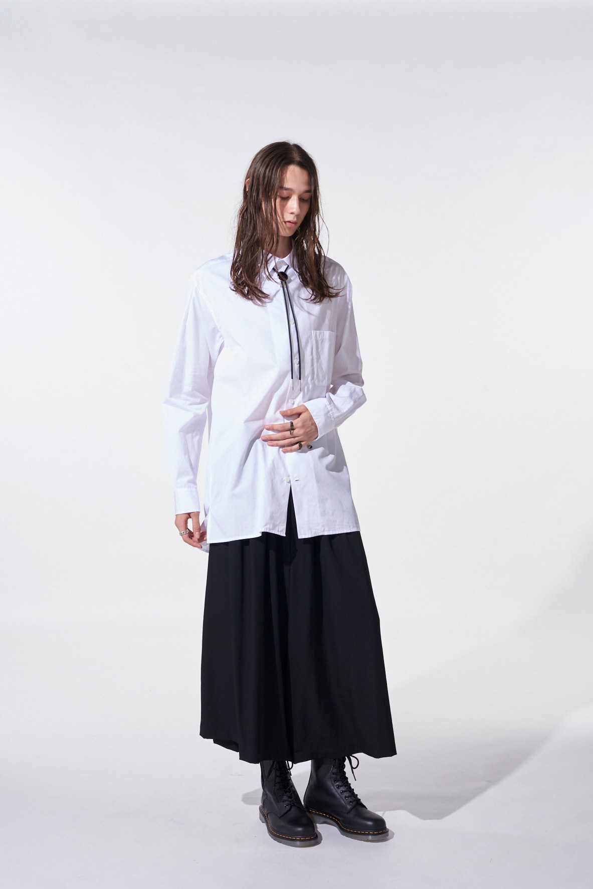 【11/21～11/25 Y's OMOTESANDO 先行販売】COTTON BROAD LOOSE-FIT REGULAR COLLAR SHIRT