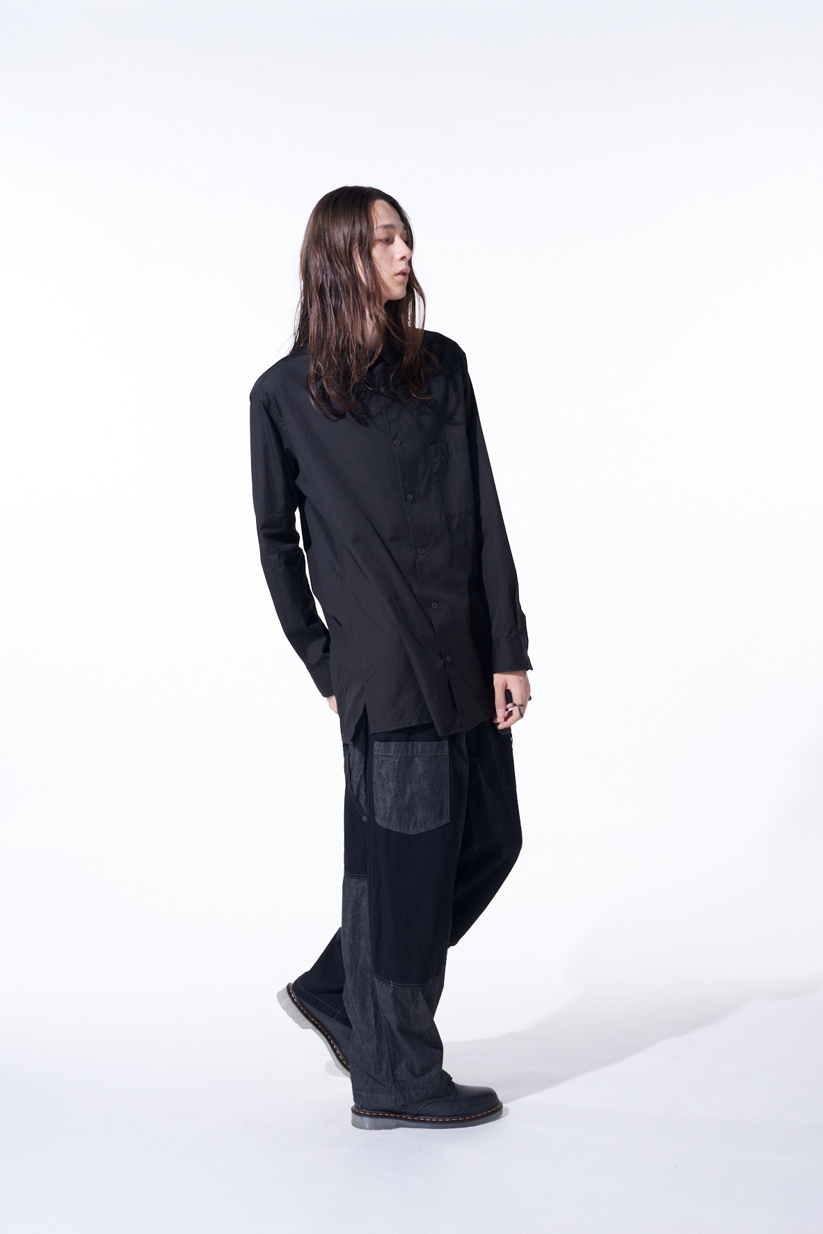 【11/21～11/25 Y's OMOTESANDO 先行販売】COTTON BROAD LOOSE-FIT REGULAR COLLAR SHIRT