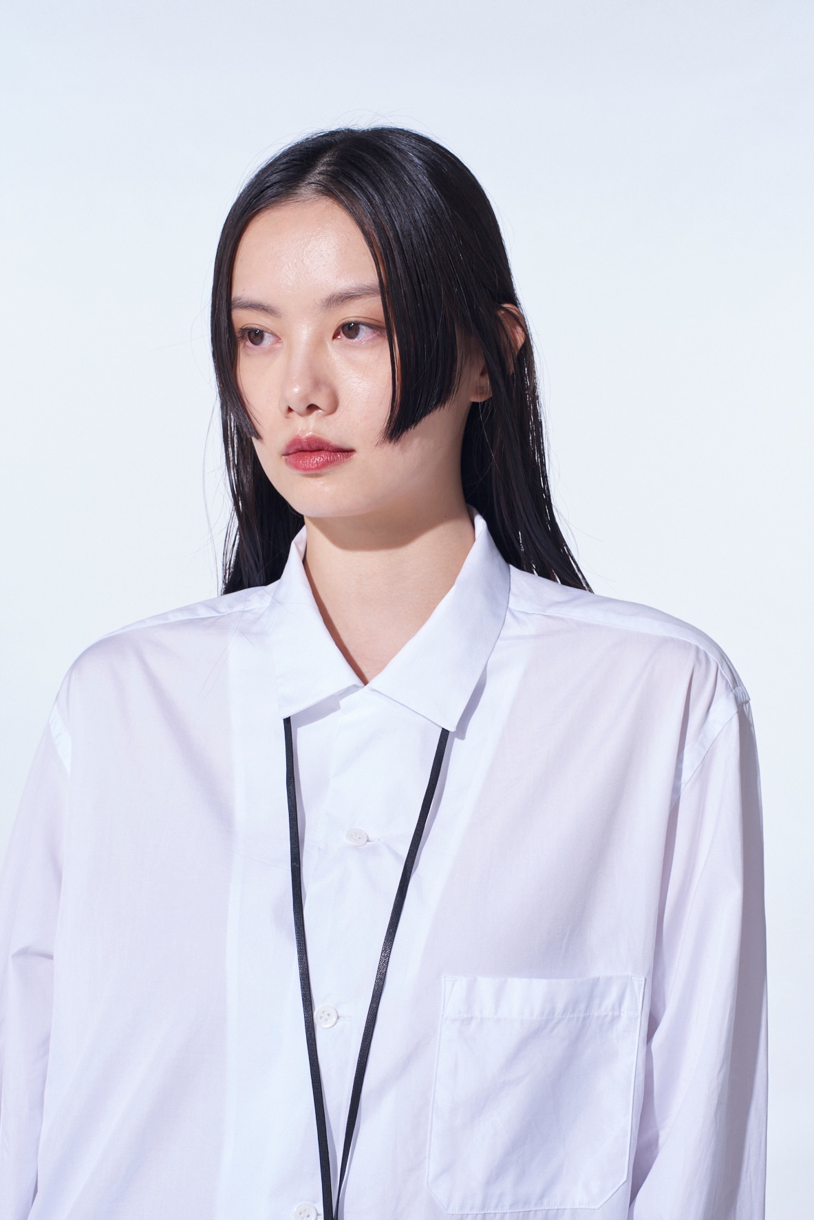 COTTON BROAD LOOSE-FIT OPEN COLLAR SHIRT