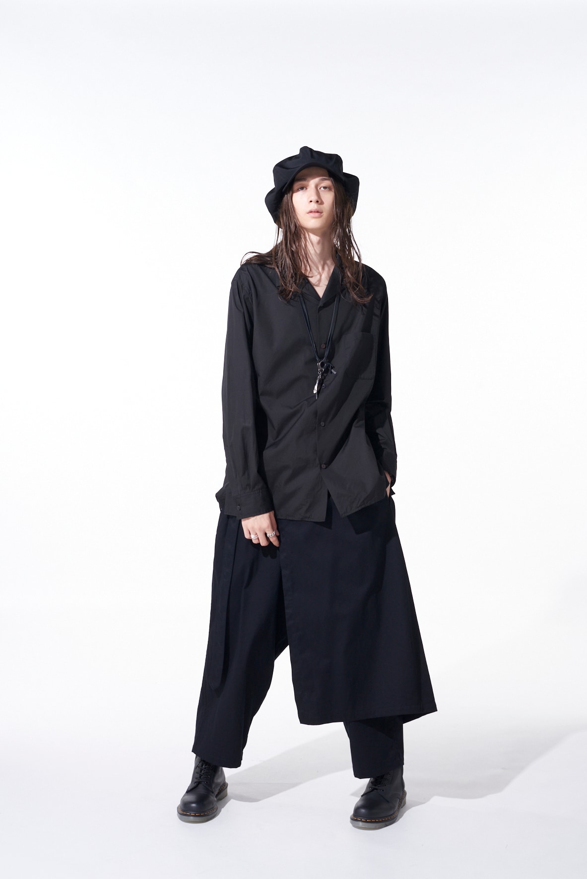 【11/21～11/25 Y's OMOTESANDO 先行販売】COTTON BROAD LOOSE-FIT OPEN COLLAR SHIRT