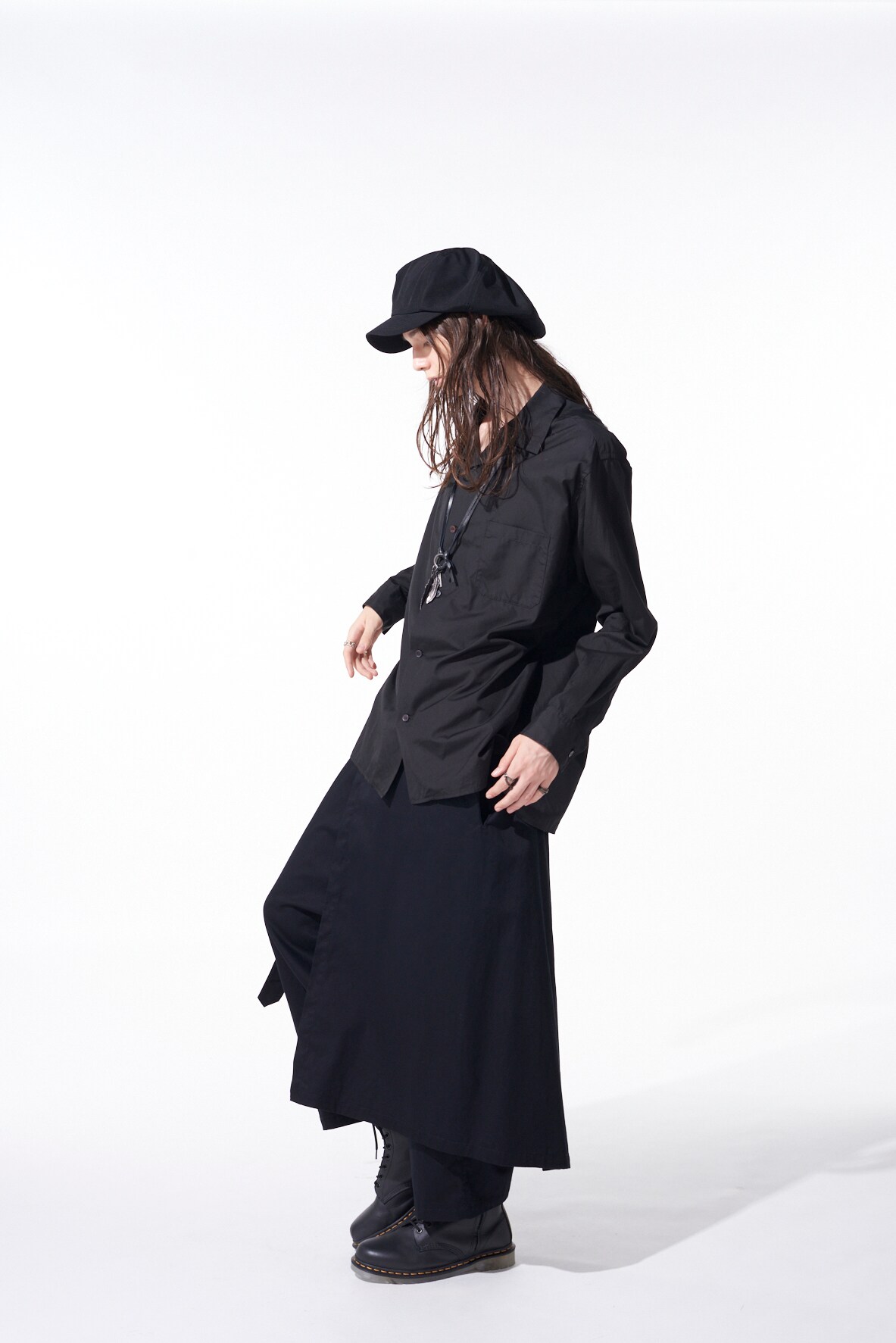 【11/21～11/25 Y's OMOTESANDO 先行販売】COTTON BROAD LOOSE-FIT OPEN COLLAR SHIRT