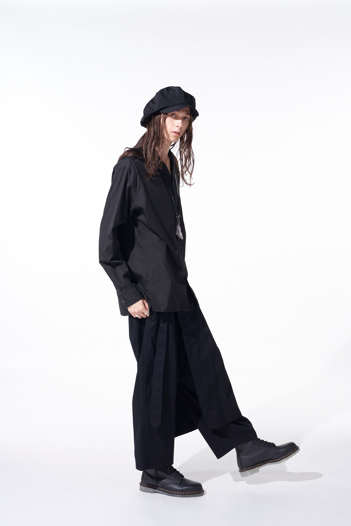 【11/21～11/25 Y's OMOTESANDO 先行販売】COTTON BROAD LOOSE-FIT OPEN COLLAR SHIRT