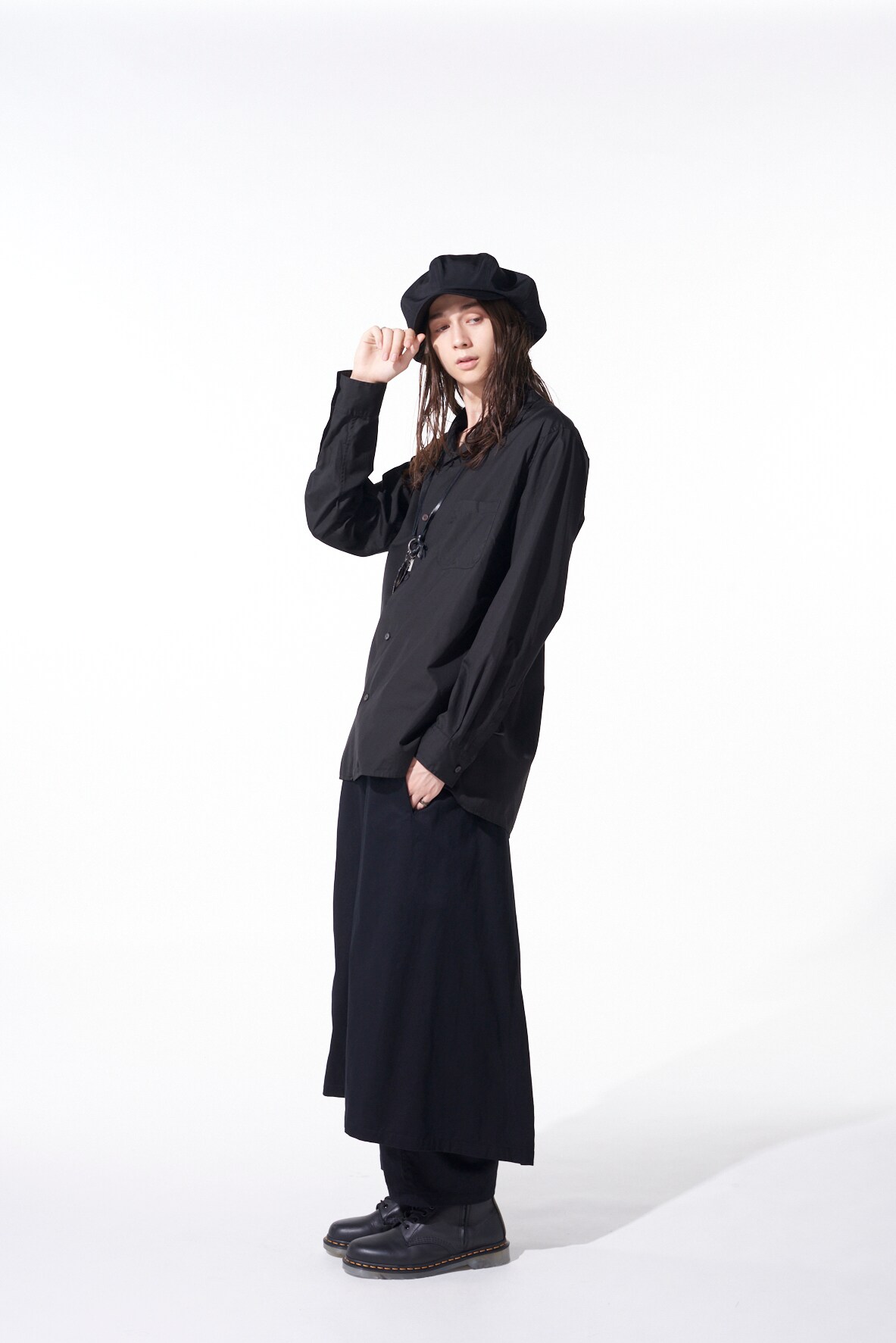 【11/21～11/25 Y's OMOTESANDO 先行販売】COTTON BROAD LOOSE-FIT OPEN COLLAR SHIRT