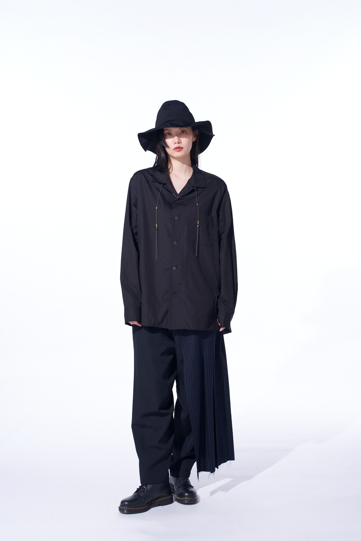 【11/21～11/25 Y's OMOTESANDO 先行販売】COTTON BROAD LOOSE-FIT OPEN COLLAR SHIRT