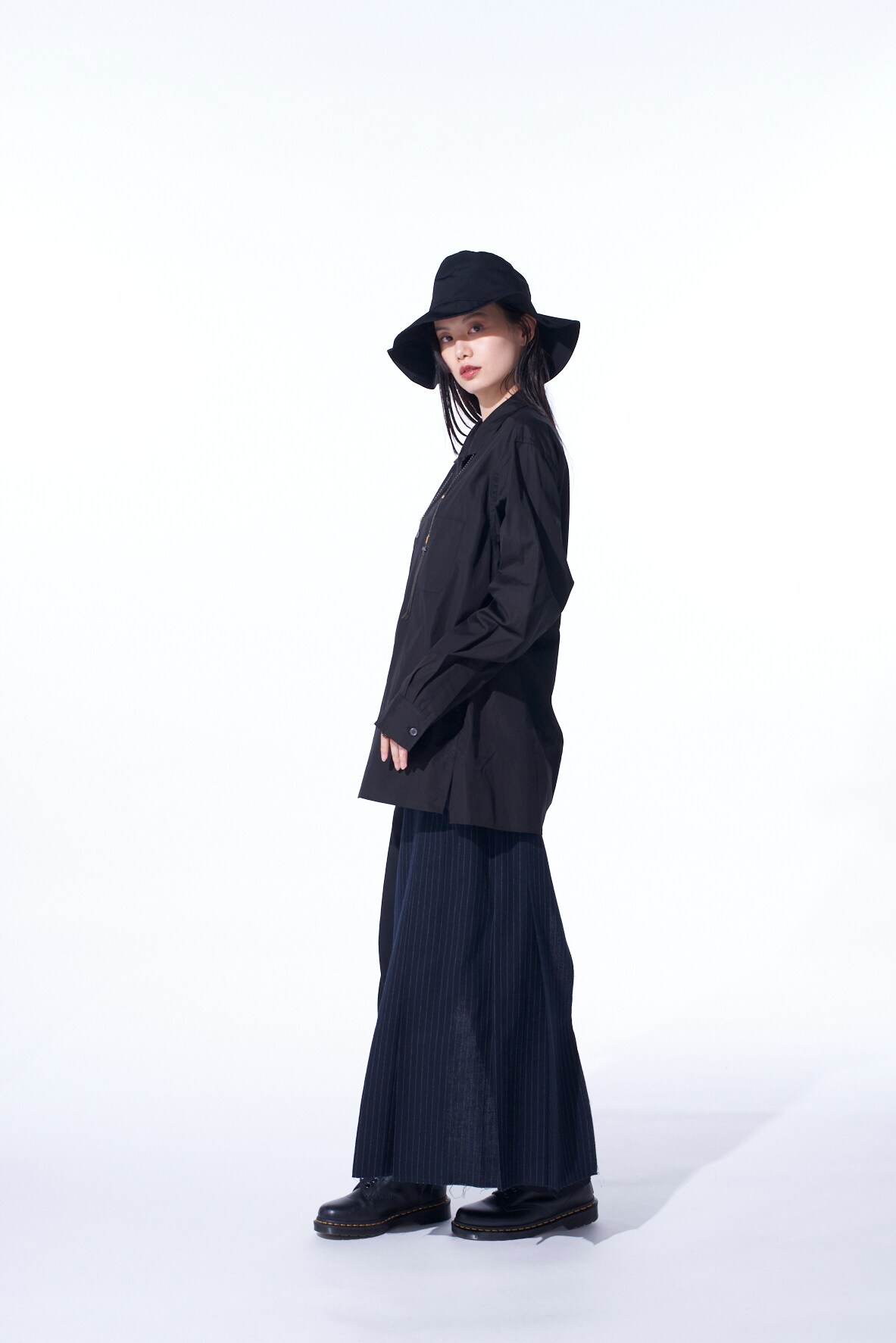 【11/21～11/25 Y's OMOTESANDO 先行販売】COTTON BROAD LOOSE-FIT OPEN COLLAR SHIRT