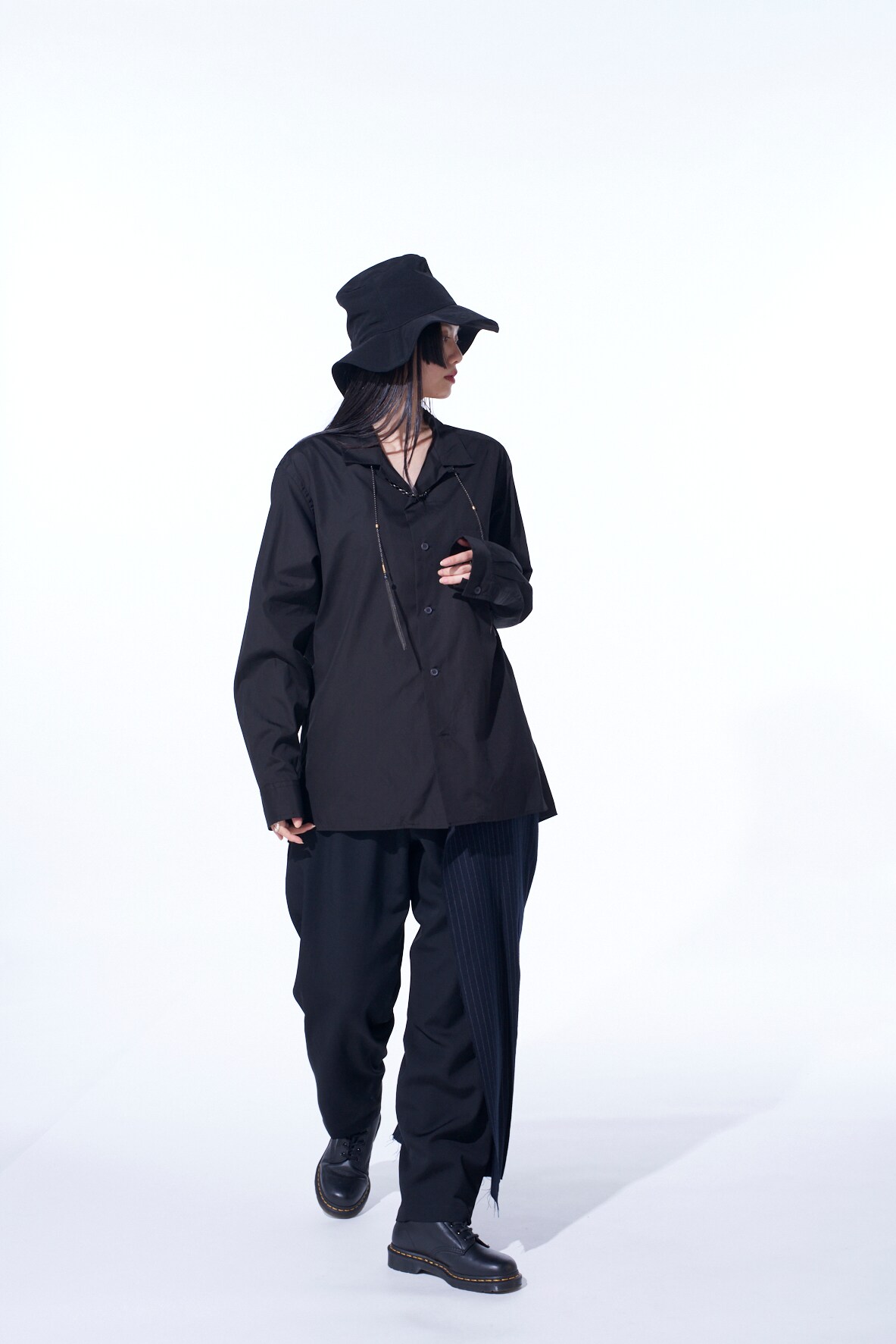 【11/21～11/25 Y's OMOTESANDO 先行販売】COTTON BROAD LOOSE-FIT OPEN COLLAR SHIRT