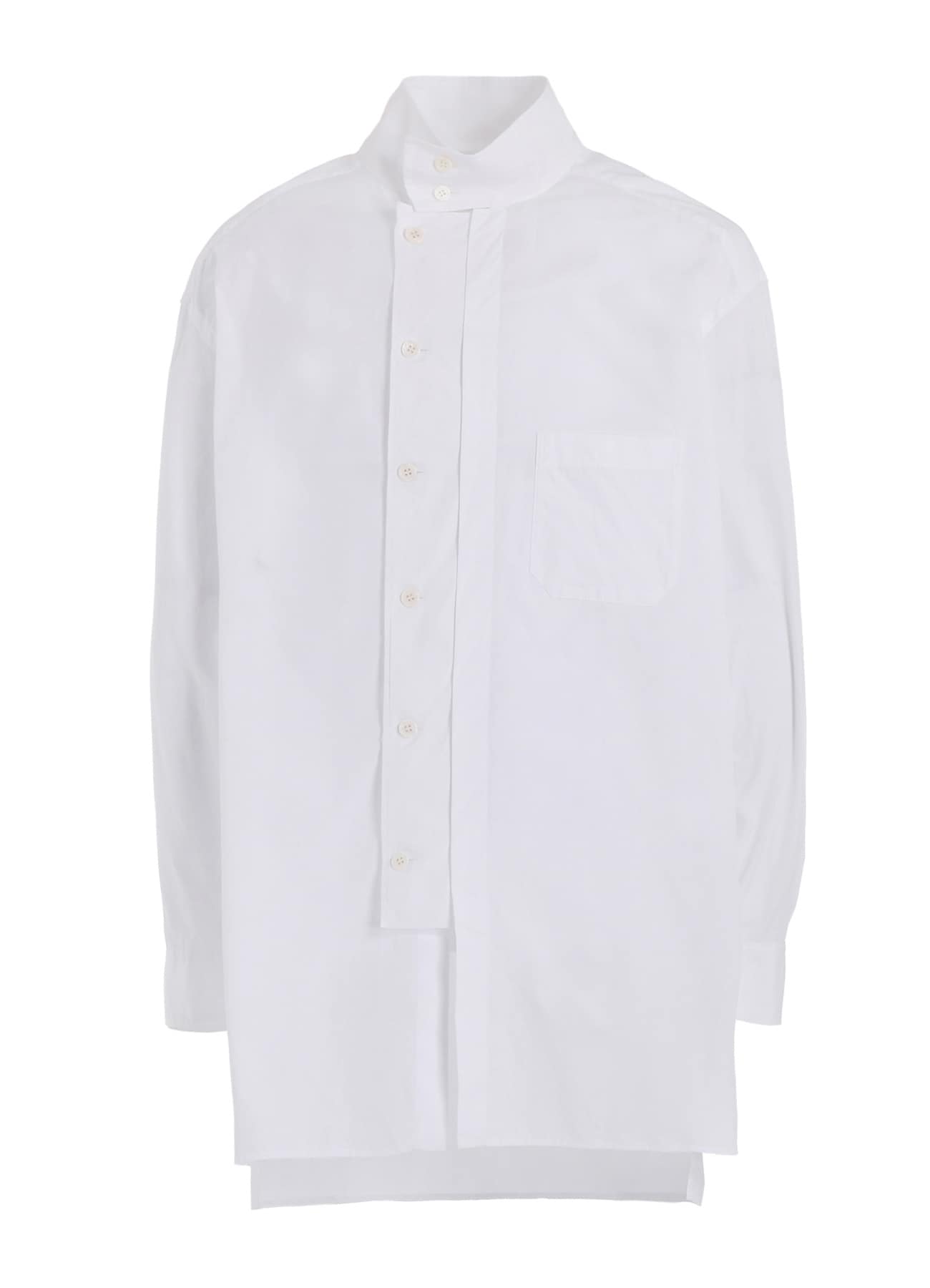 【11/21～11/25 Y's OMOTESANDO 先行販売】COTTON BROAD MULTI-BUTTONED SLEEVES STAND COLLAR SHIRT