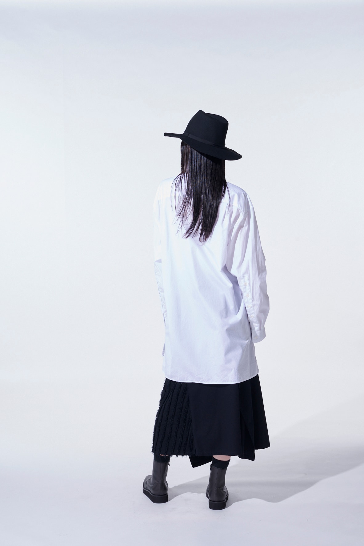 【11/21～11/25 Y's OMOTESANDO 先行販売】COTTON BROAD MULTI-BUTTONED SLEEVES STAND COLLAR SHIRT