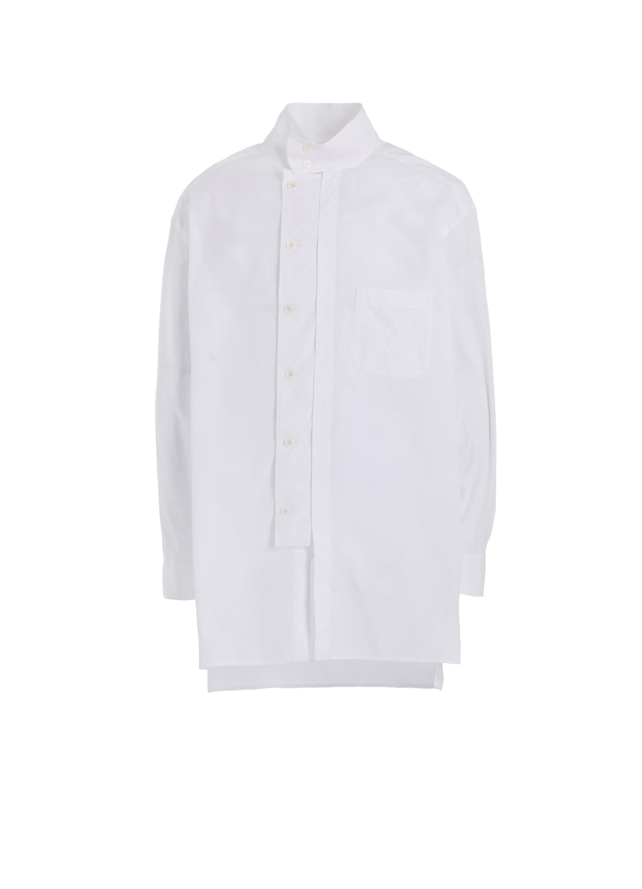 【11/21～11/25 Y's OMOTESANDO 先行販売】COTTON BROAD MULTI-BUTTONED SLEEVES STAND COLLAR SHIRT