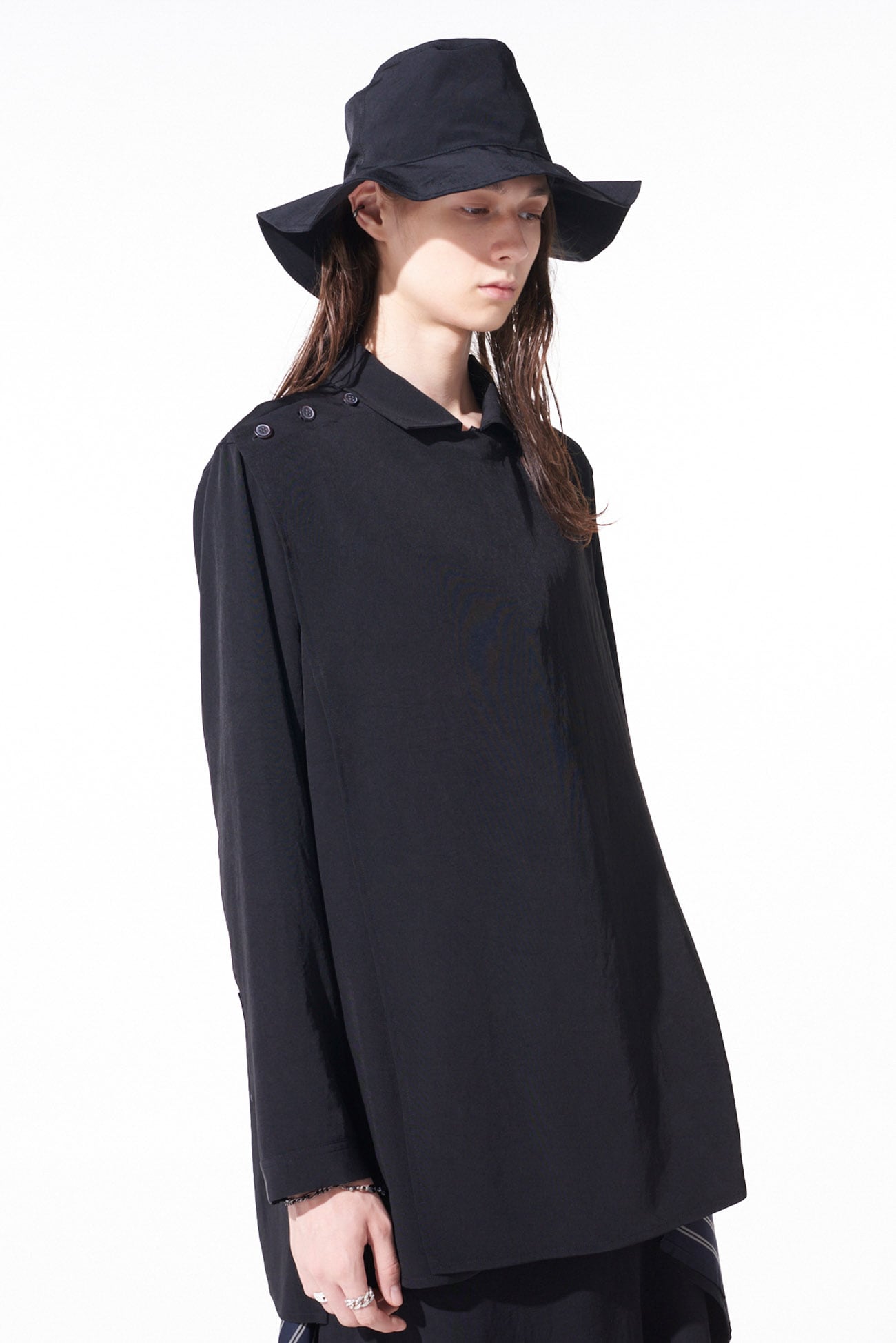 CREPE de CHINE FRONT LAYER SHIRT