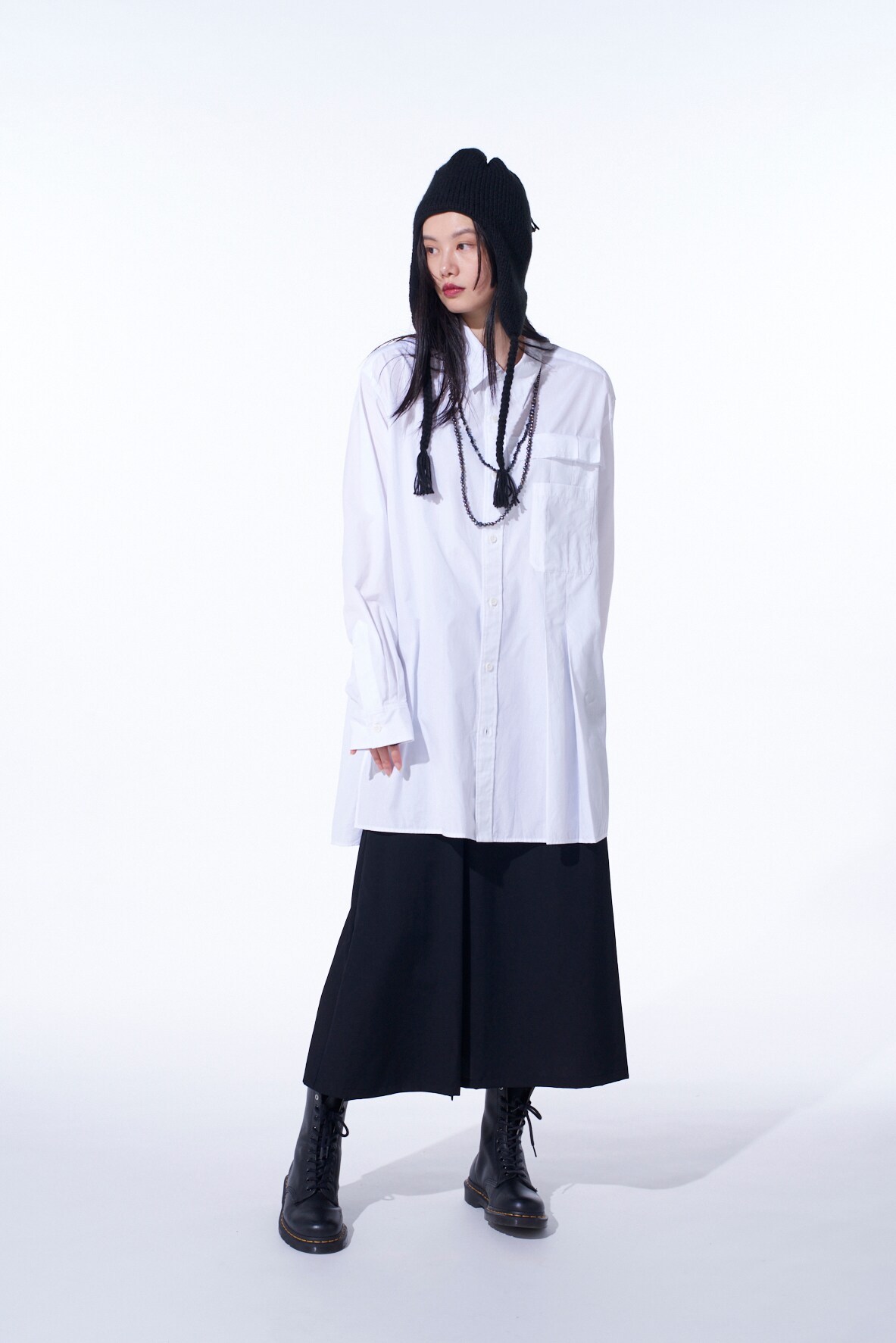 【11/21～11/25 Y's OMOTESANDO 先行販売】COTTON BROAD PLEATED SHIRT