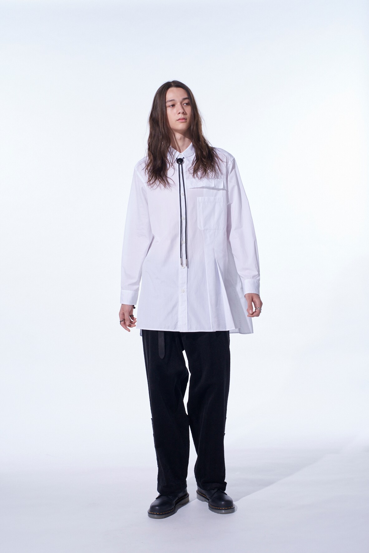 【11/21～11/25 Y's OMOTESANDO 先行販売】COTTON BROAD PLEATED SHIRT